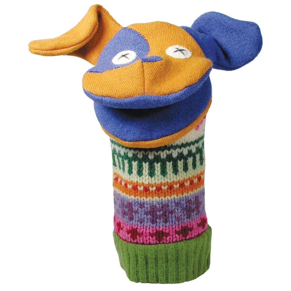 Cate and Levi - Hand Puppet - Premium Reclaimed Wool - Handmade in Canada - Machine Washable (Dog)
