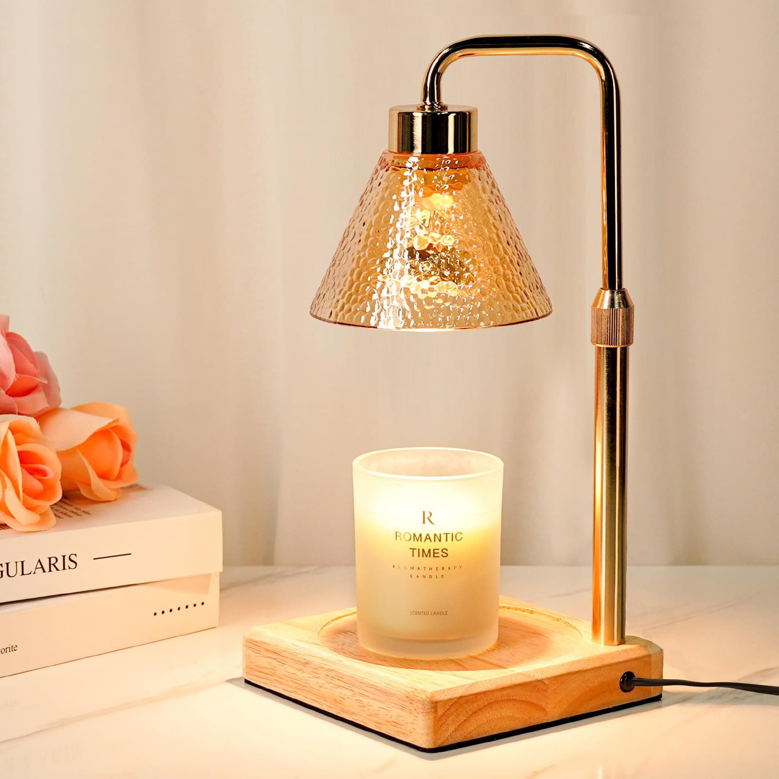 Modern Candle Warmer Lamp, Dimmable Candle Lamp Warmer with Timer, Birthday Gifts for Women Who Have Everything, Valentines Gifts for Her, Adjustable Men's Candle Lamp, Cozy Living Room Bedroom Decor