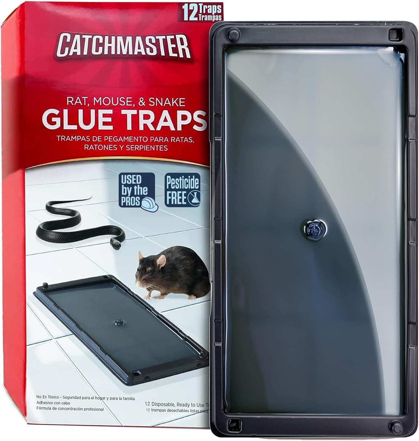 Catchmaster 402 Baited Rat, Mouse and Snake Glue Traps 2 CT, 6 Pack (12 traps total)