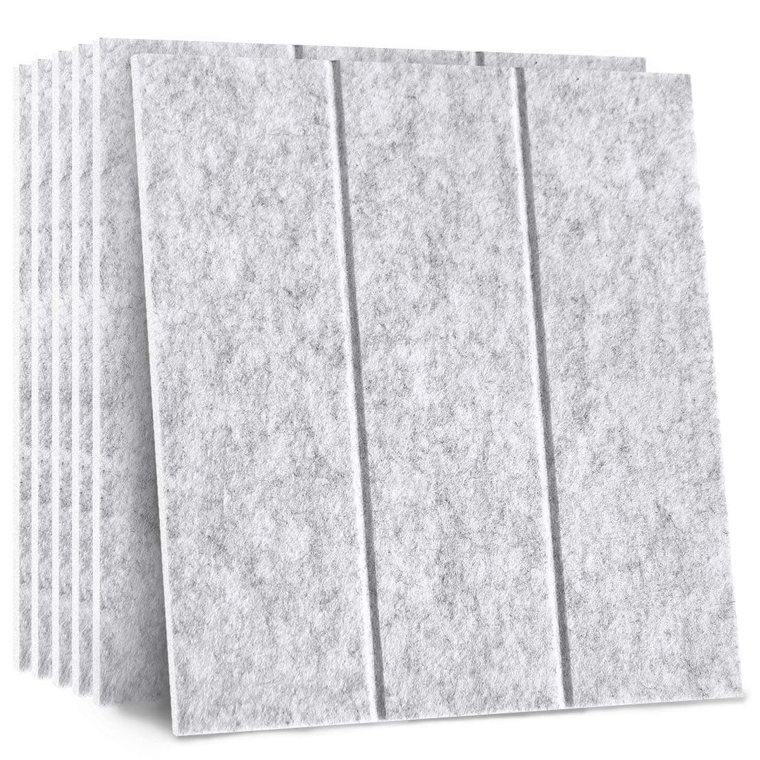 VANCORE Felt Bulletin Board with 30 Push Pins, Large Square Wall Tiles for Photos,Notes,Letter,Memo, 6 Pack Pin Boards for Office