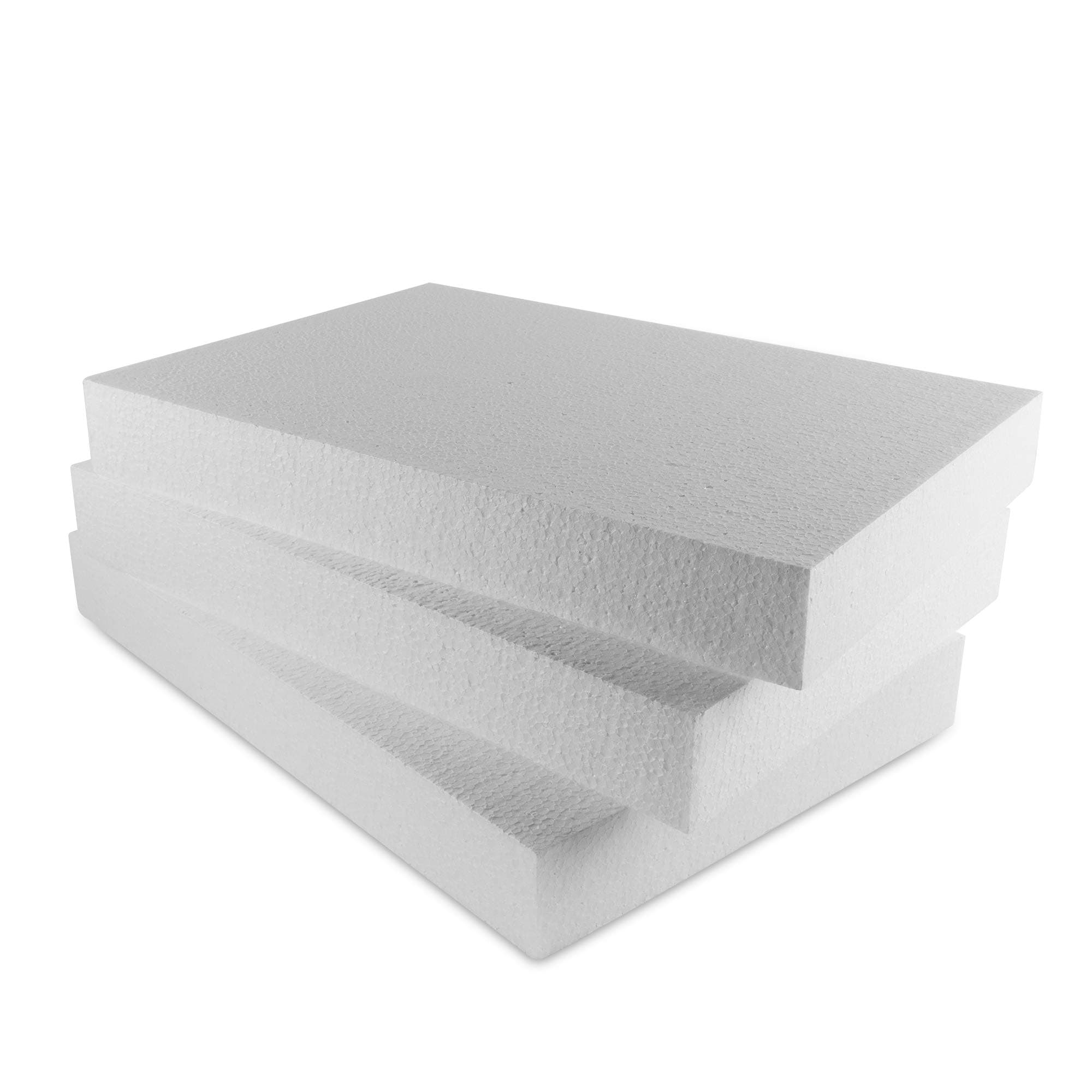 Super Z Outlet Foam Rectangle Blank Polystyrene Sheet Boards for Arts and Crafts Blank White DIY Project, Party Decorations (16 x 11 x 2 Inches) (3)