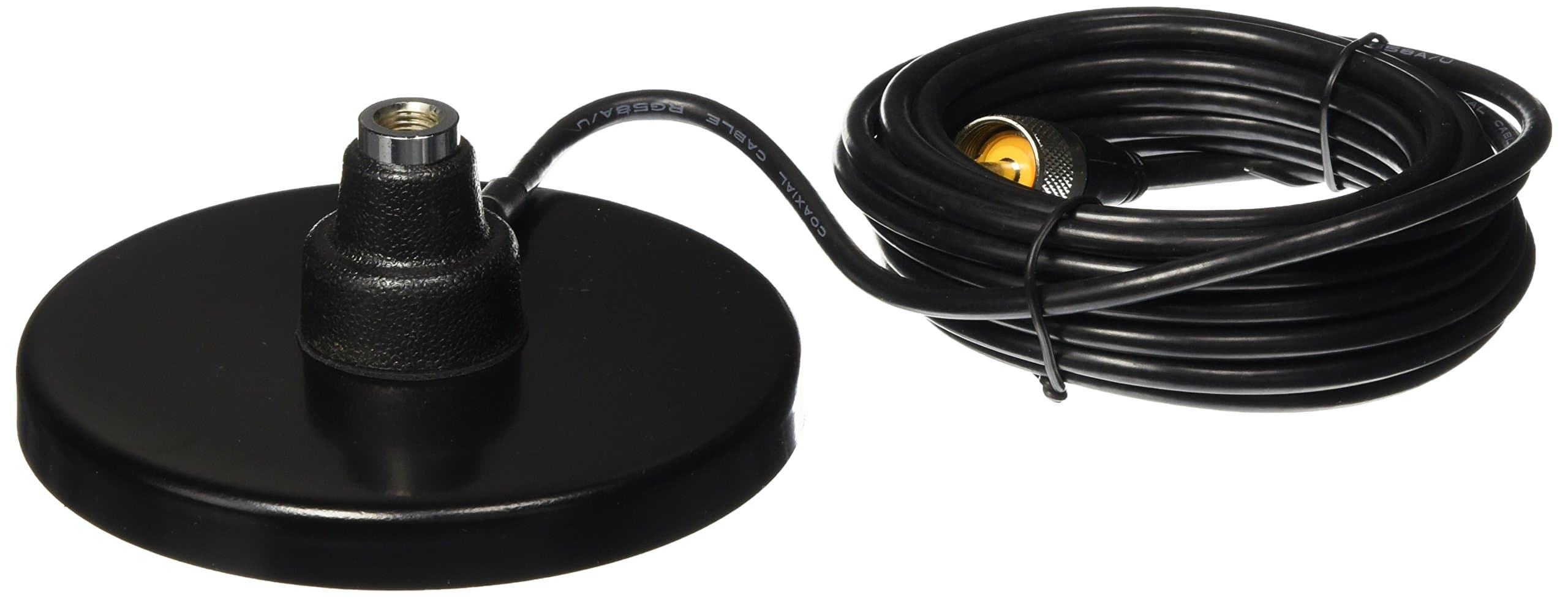 Solarcon MAG-518 Black 5" Magnet Mount CB Antenna Base with Coax Cable