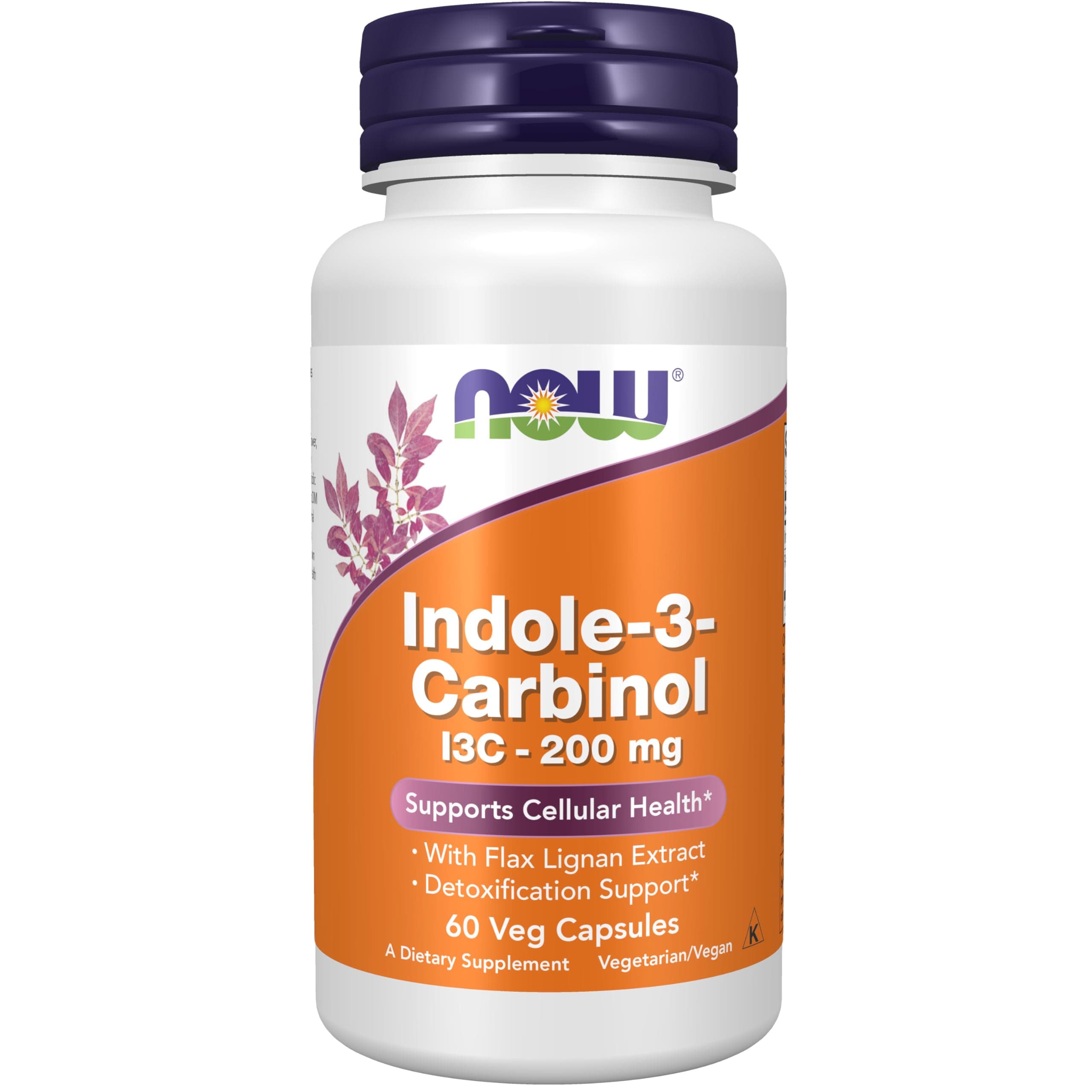 Supplements, Indole-3-Carbinol 200 mg with Flax Lignan Extract, 60 Veg Capsules