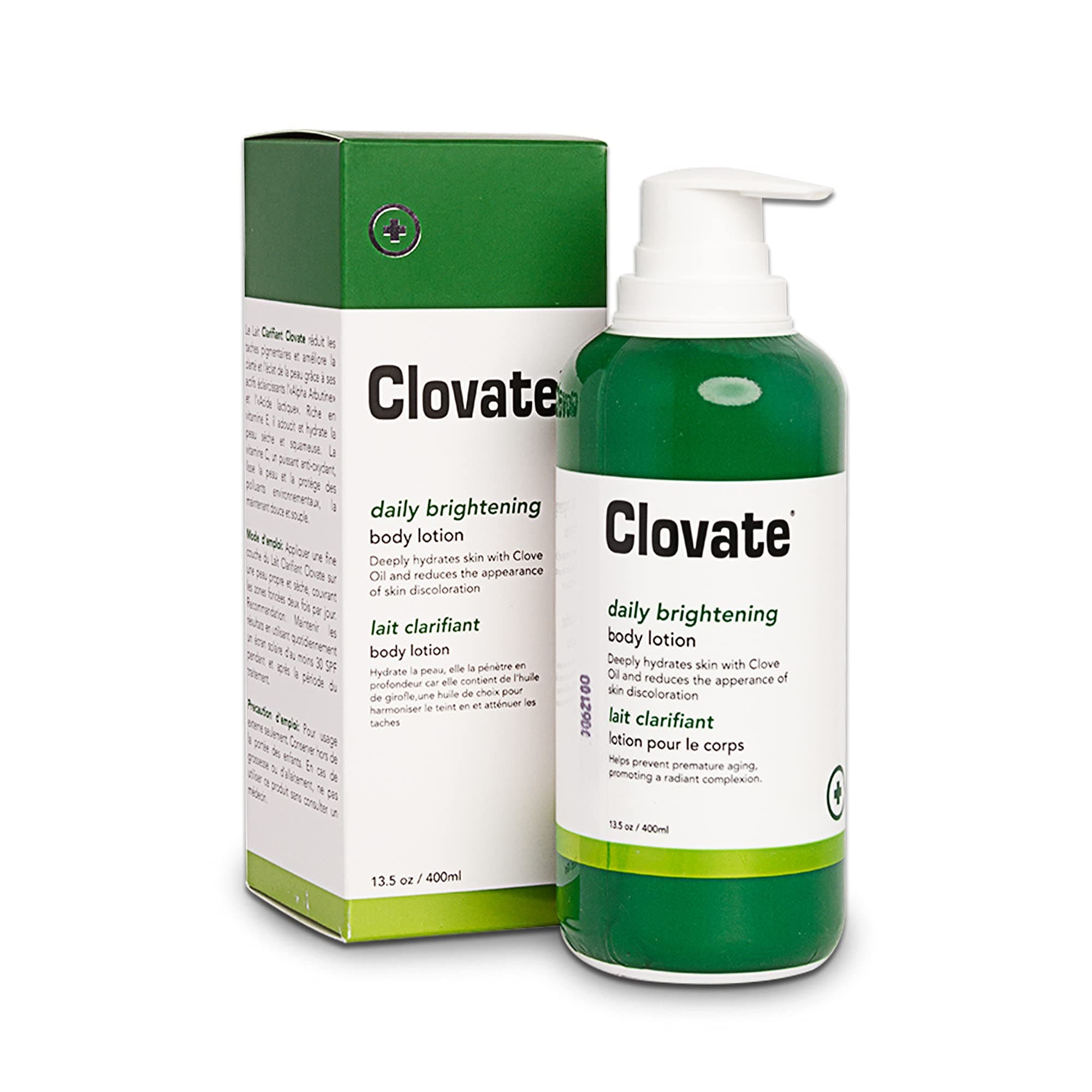 Clovate Intense, Lactic Acid Lotion | 13.5 Fl oz / 400ml | Dark Spot Corrector on: Body, Knees, Elbows, Hands | Hyperpigmentation Treatment | AHA Cream with Shea Butter and Vitamin E