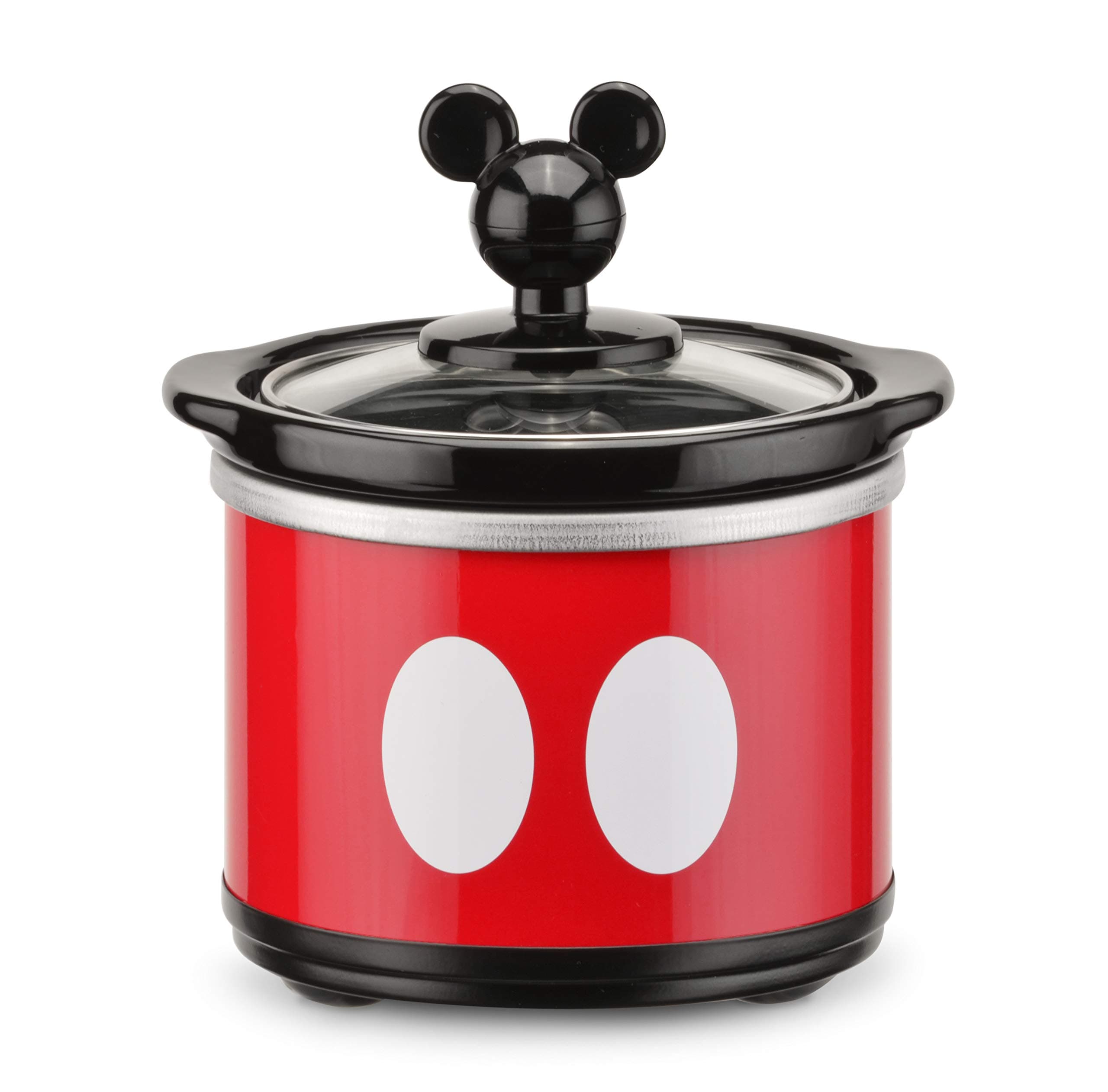 Disney Mickey Mouse 20-Ounce Mini Slow Cooker by Select Brands - Microwave- & Dishwasher-Safe Mini Dipper - Perfect for Dip, Cheese & Chocolate - Birthday & Holiday Gift