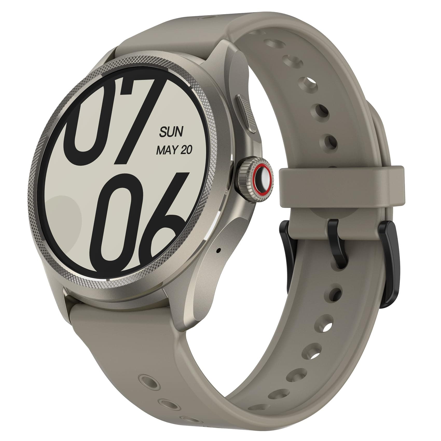 Ticwatch Pro 5 Android Smartwatch for Men Snapdragon W5+ Gen 1 Wear OS Smart Watch 80 Hrs Long Battery Life Health Fitness Tracking 5ATM Water Resistance Compass Android Only Compatible, Sandstone