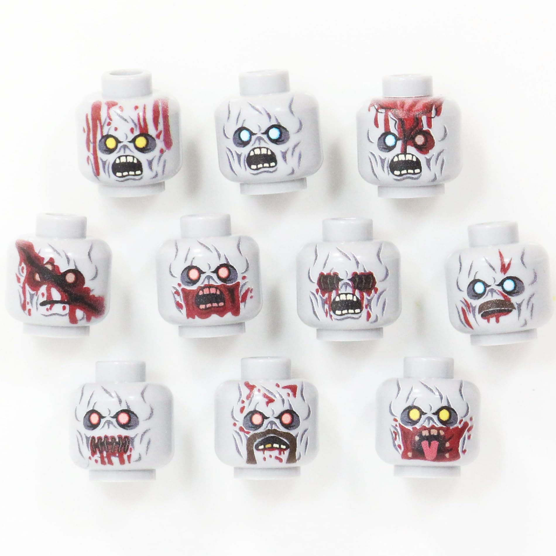 World War Zombie Head Pack for Minifigs