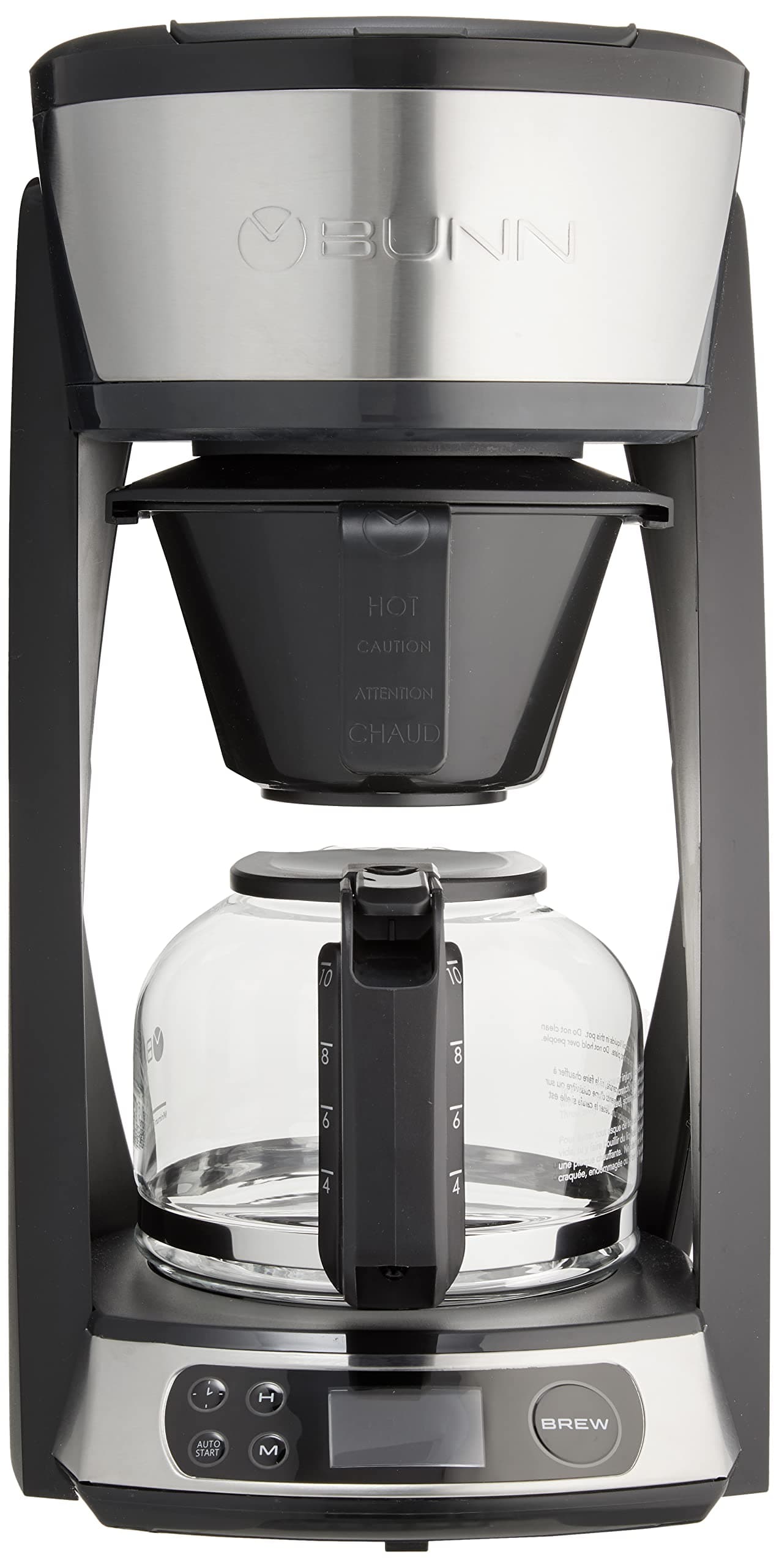 HB Heat N Brew Programmable Coffee Maker, 10 cup, Stainless Steel, 46500.0003