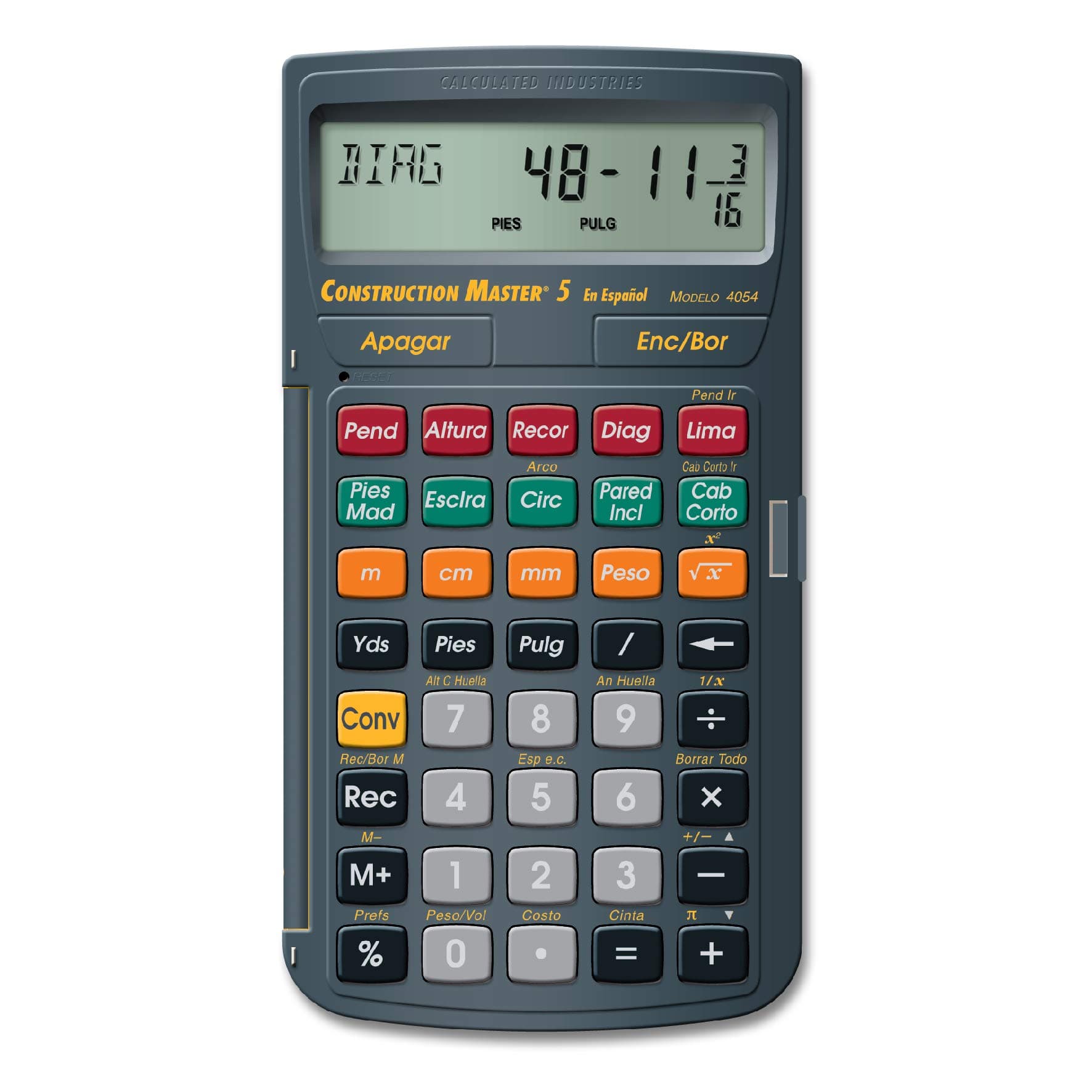 Calculated Industries 4054 Construction Master 5 (En Espanol) Construction Calculator by Calculated Industries