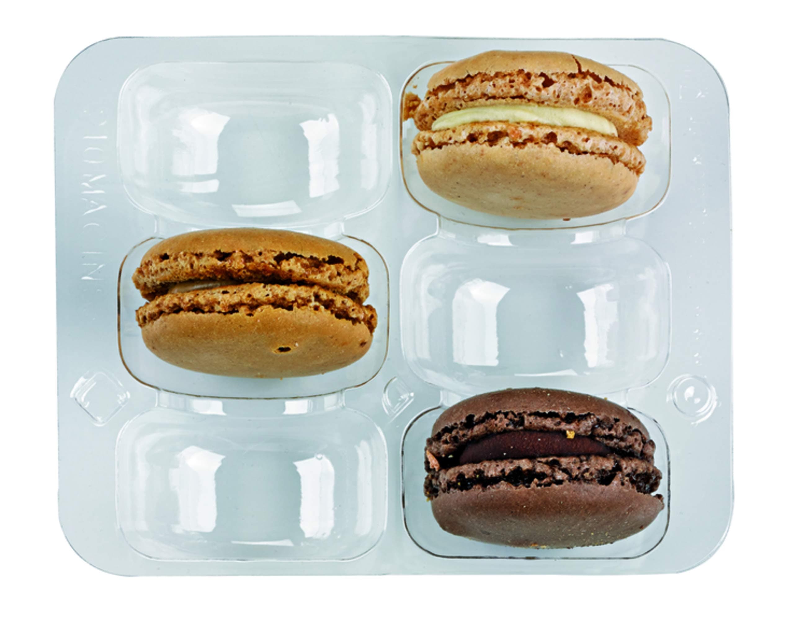 PacknWood 210MACINS6 - Macaron Plastic containers - Large Macaroon Storage Cases-Macaron Insert - Macaron Container Box -(4.5” * 3.9”) - 250 Pcs