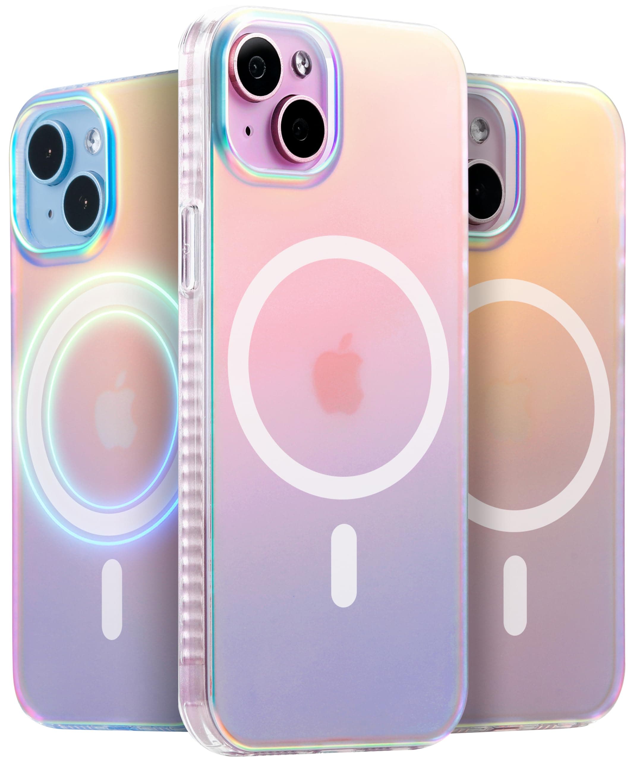 LONLI Hue for iPhone 15 Plus Case – Dynamic PrismGlow Color-Shift Iridescent Phone Cover, Slim Shock-Absorbing, Compatible with MagSafe & Magnetic Wireless Charging