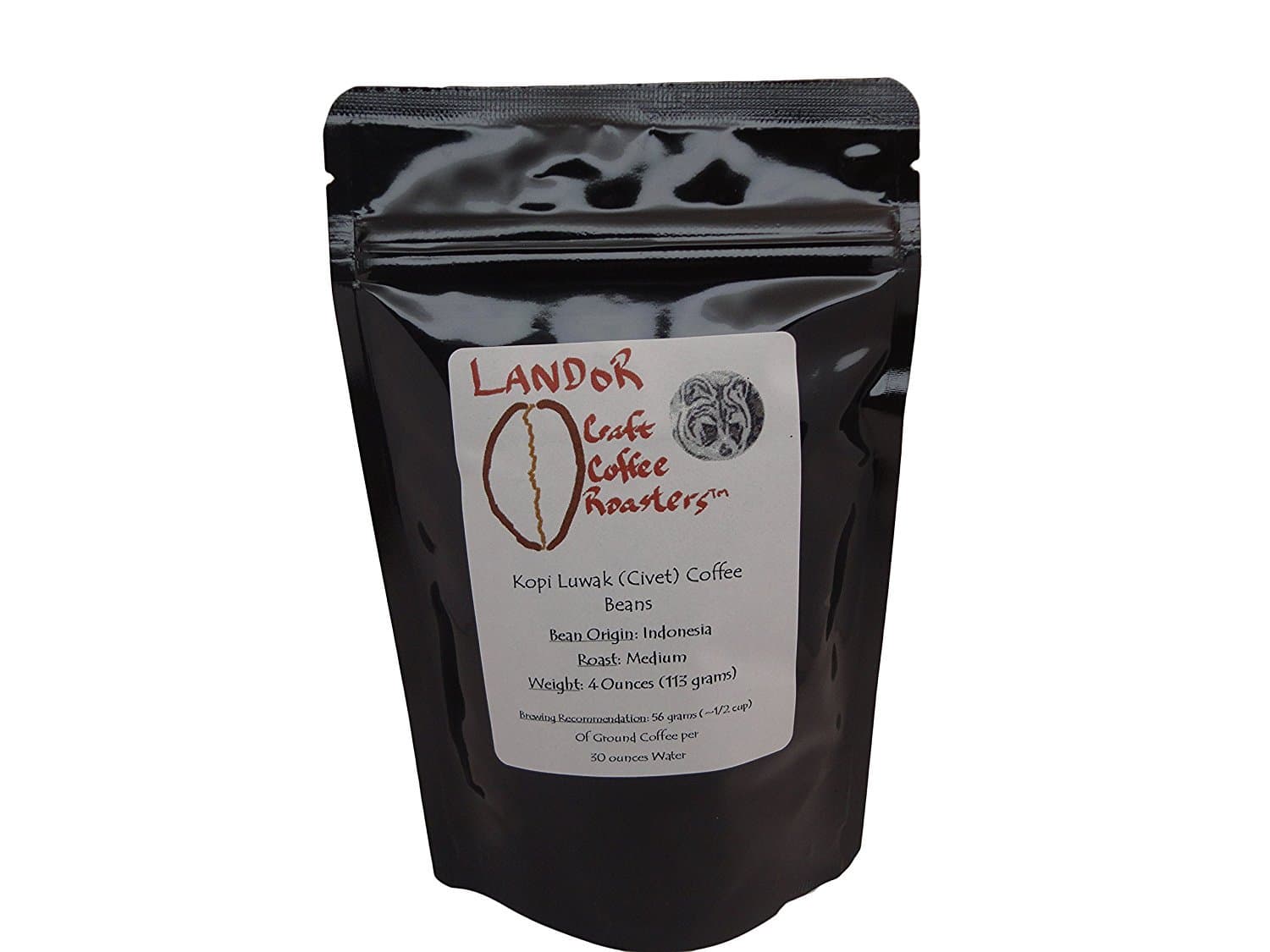 Kopi Luwak (Civet) Coffee - 4 Ounces - Medium Roast