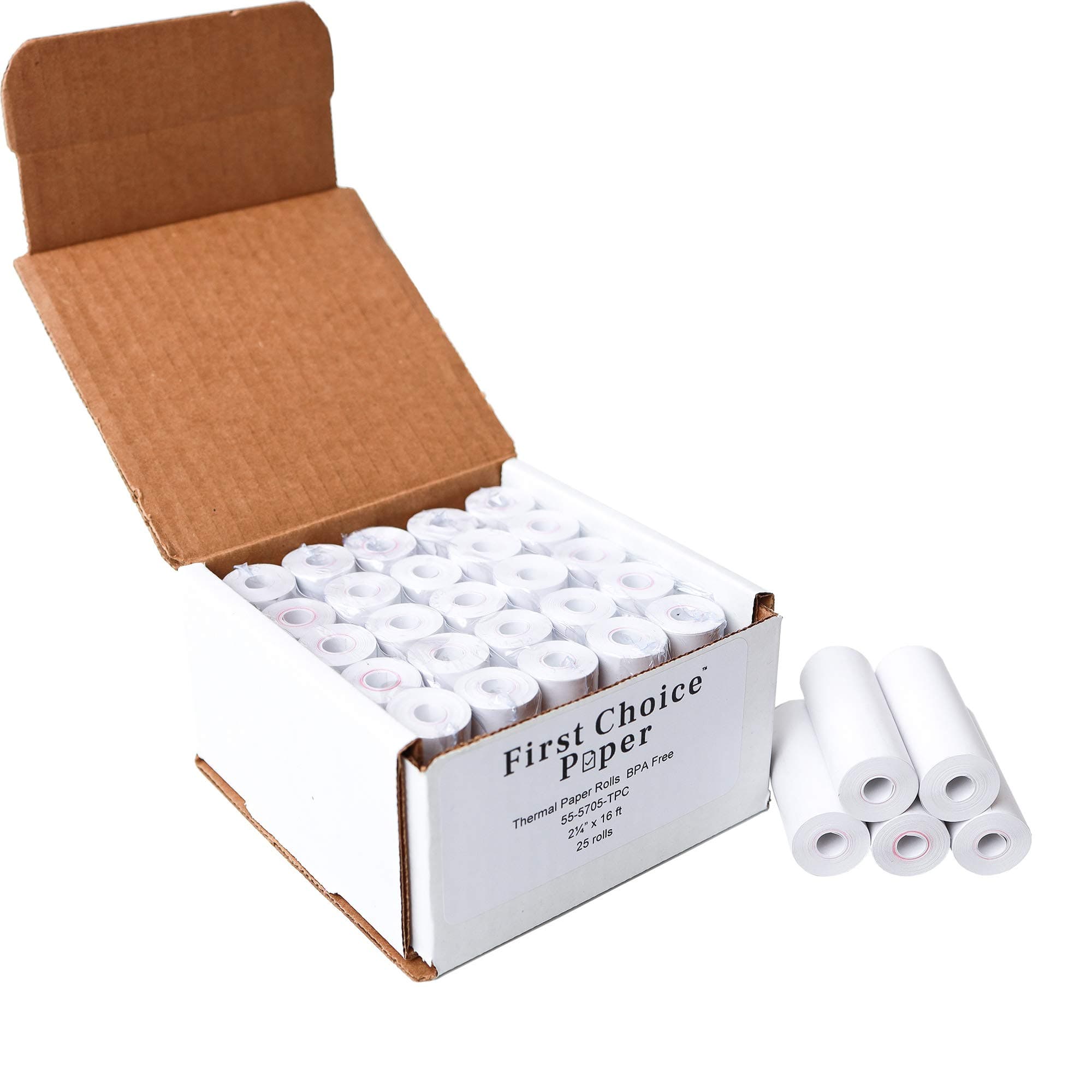 2 1/4" x 16' Coreless Thermal Paper Rolls for Poynt Smart Payment Terminal - 25 Rolls