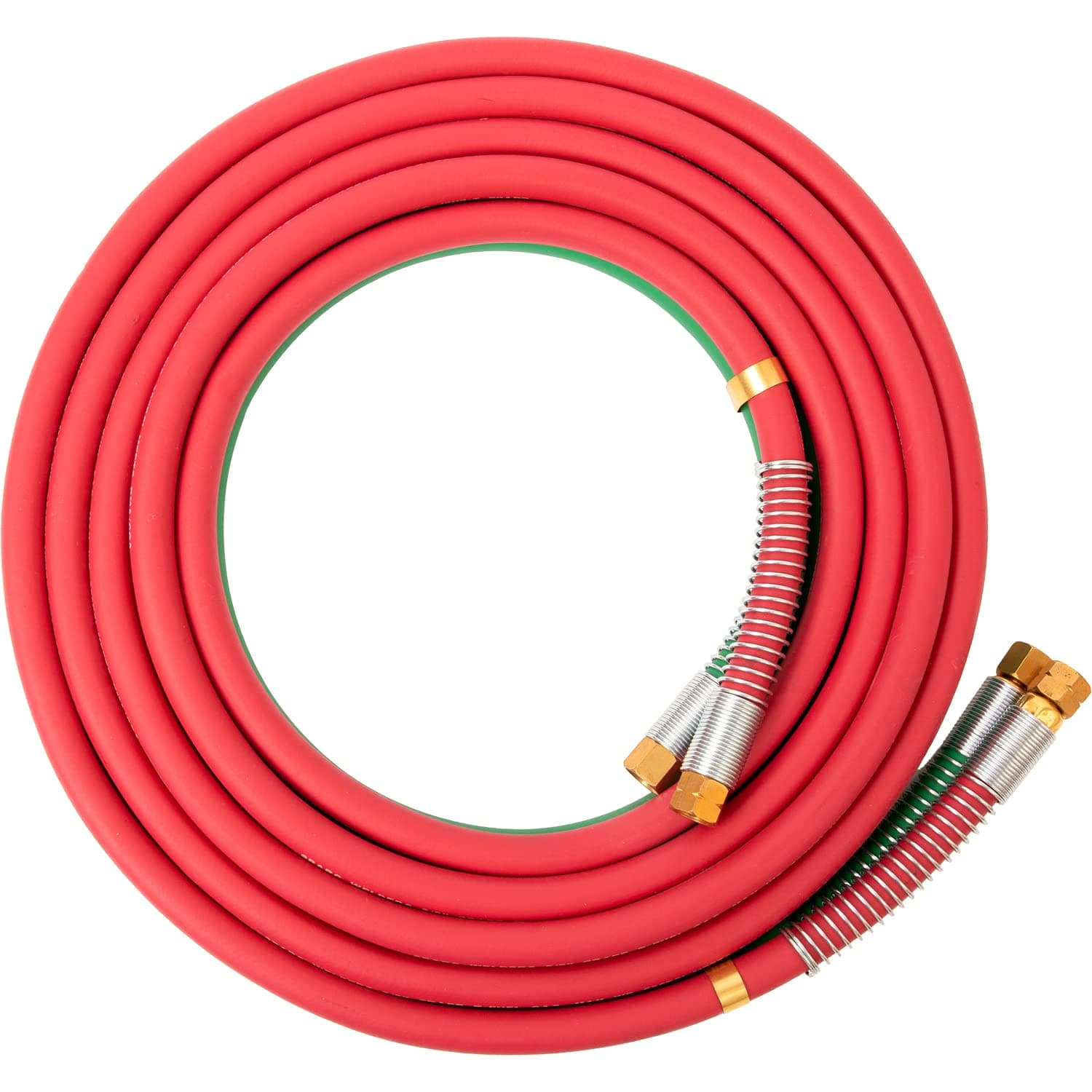 SPARC Oxy Acetylene 1/4" Grade T Welding Hose B Fittings + Strain Relief Set 1YR USA Warranty (50 Feet)