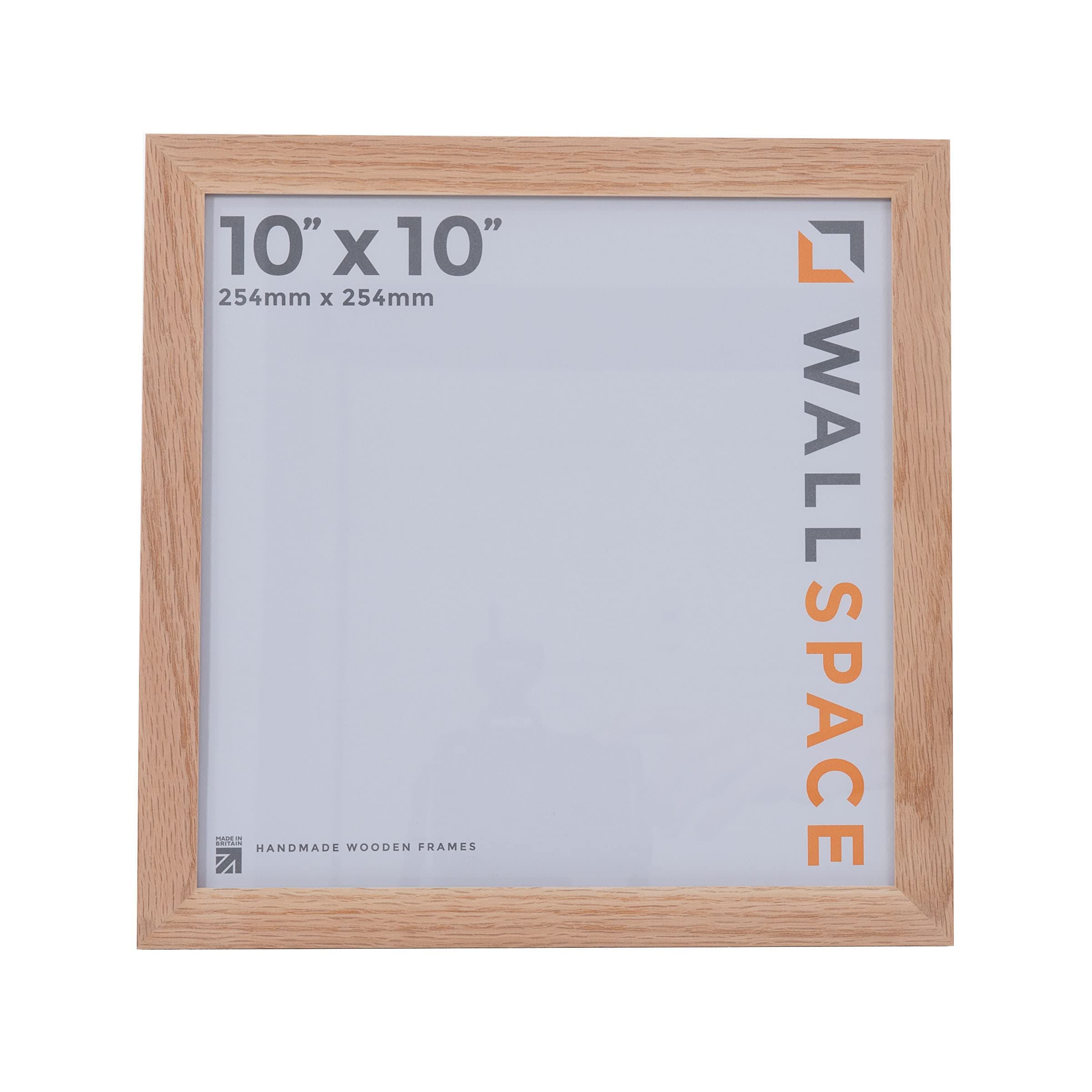 Wall Space 10x10 Oak Frame | Oak Square 10x10 Picture Frame | Real Solid Oak Picture Frames | 10 x 10 inch | Wooden Square 10x10 Photo Frames made from SOLID WOOD with REAL GLASS | 25x25cm Oak Frame