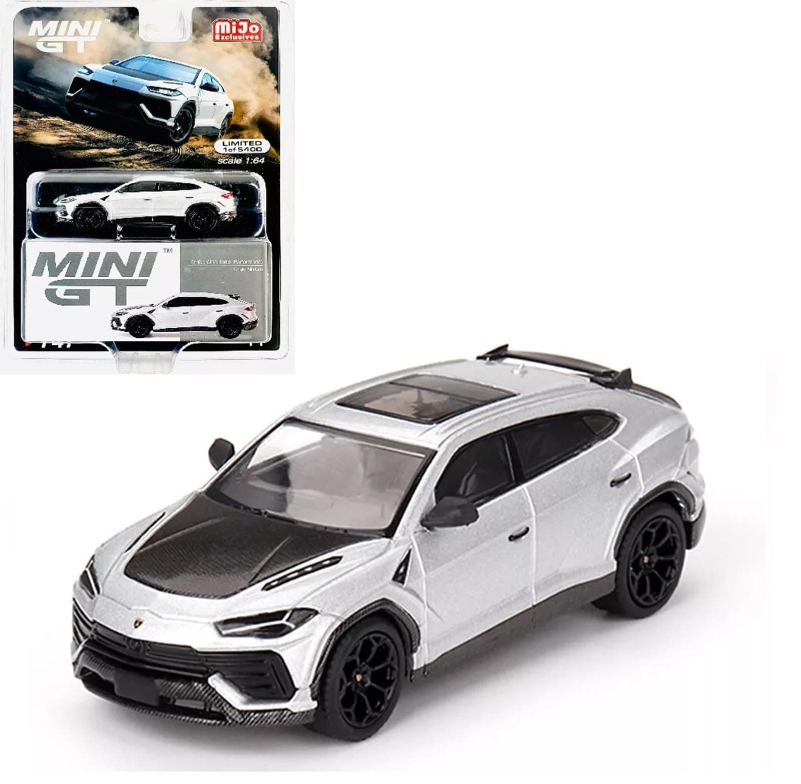 Mini GT Urus Performante 1:64 Scale Die-cast Model Car, Limited Edition of 5400, Gray