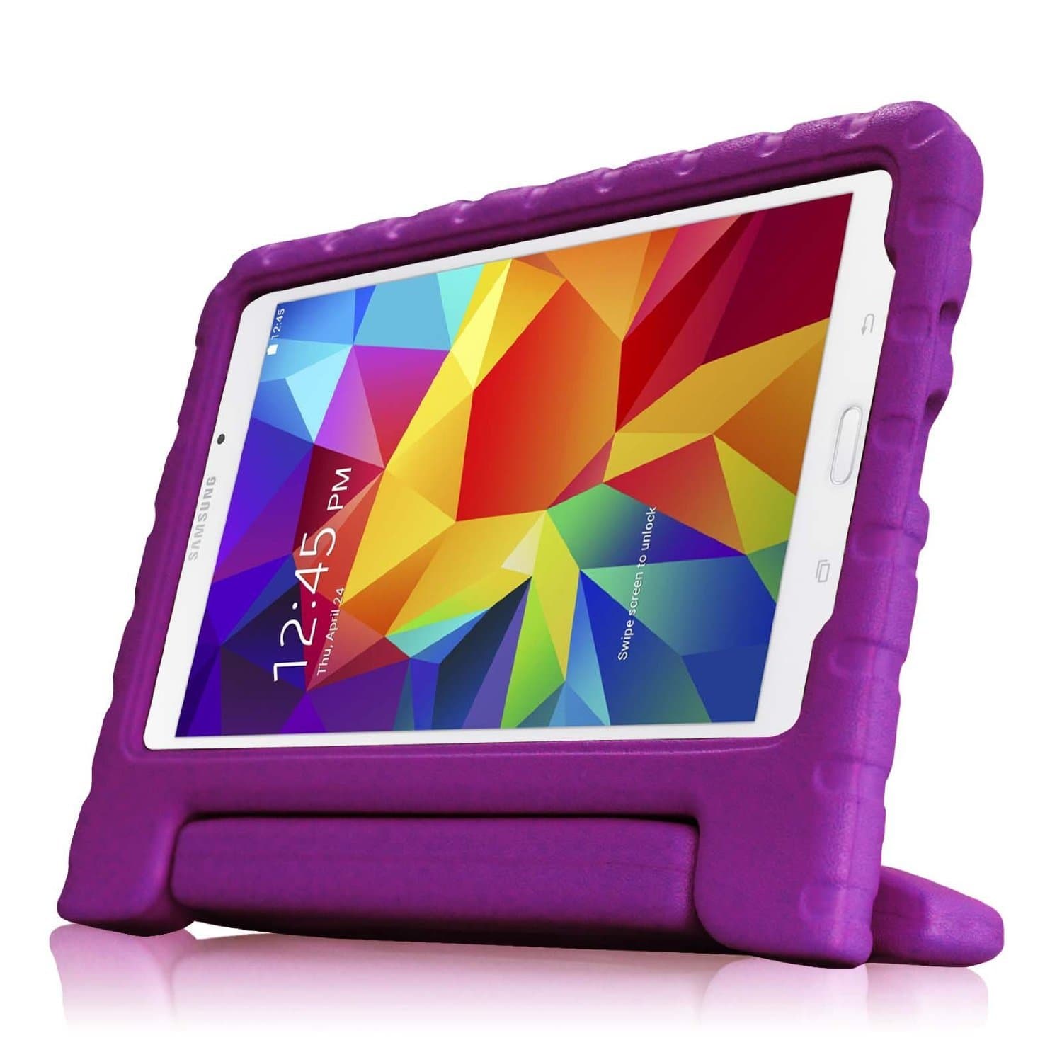 TRAVELLOR Samsung Galaxy Tab 4 7.0 Shockproof Case Light Weight Kids Case Super Protection Cover Handle Stand Case for Kids Children for Samsung Galaxy Tab 4 7-inch (Purple, Galaxy Tab 4 7.0)