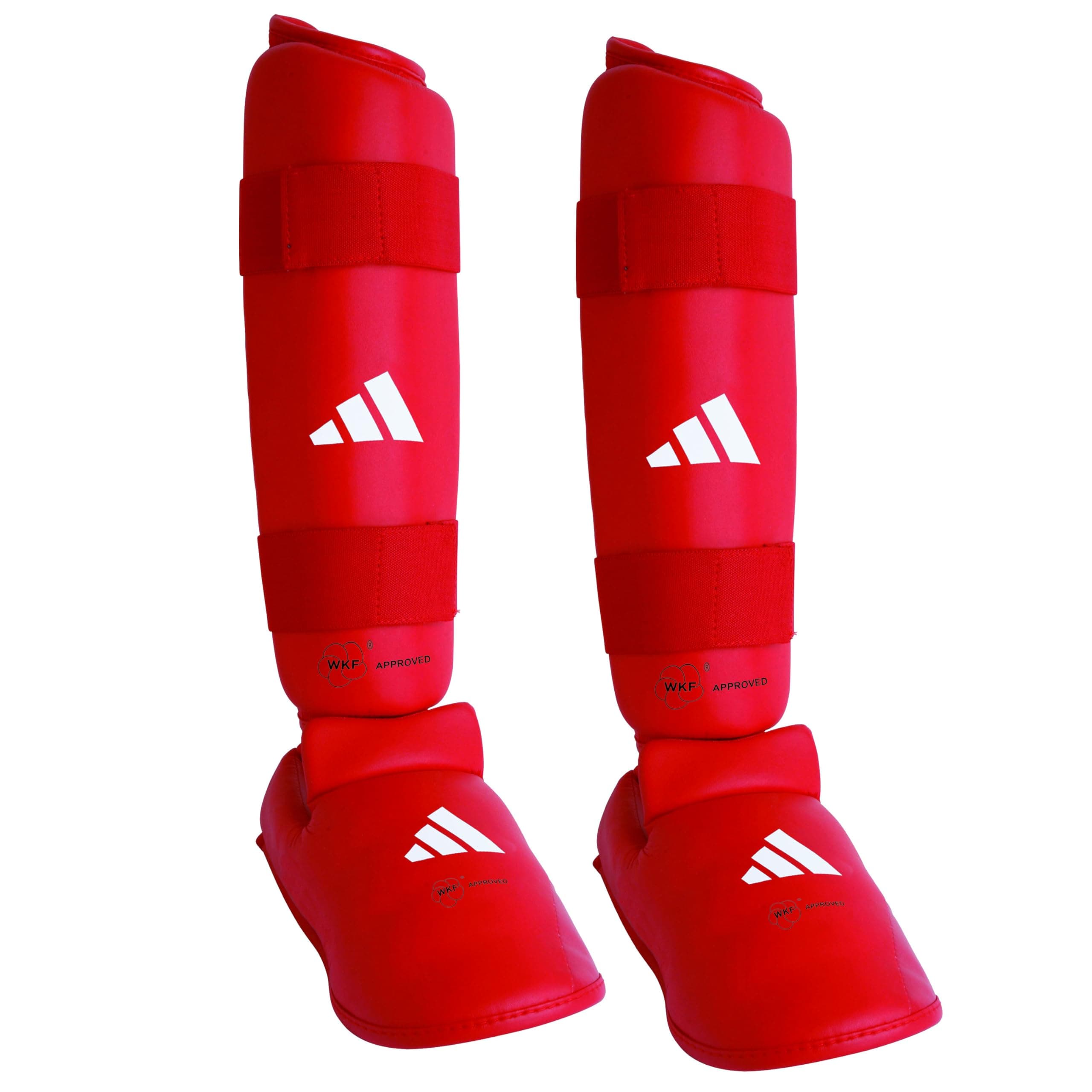 adidas Shin and Removable Foot Protector - Red XL
