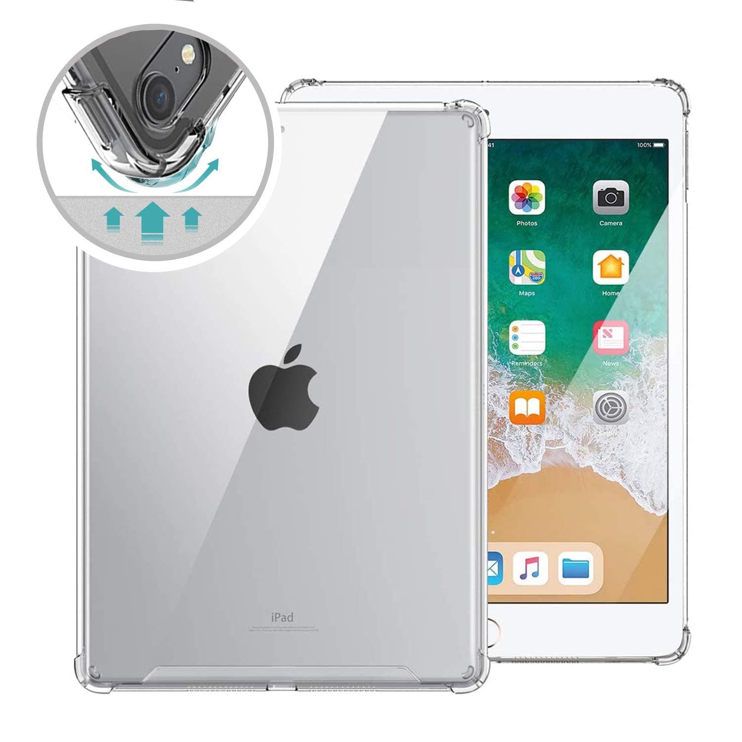 ORIbox Clear Case for iPad Pro 12.9-in.(6th/5th/4th/3th), Clear TPU Back Cover for iPad,12.9 inch,Clear