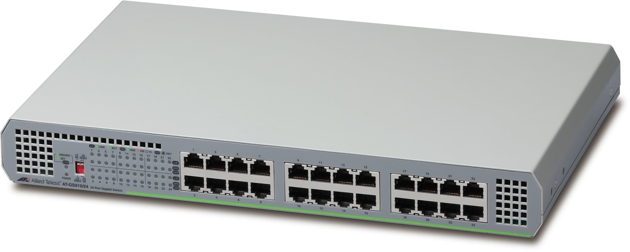 ALLIED TELESIS AT-GS910/24-10 CentreCOM At-GS910/24 - Switch - 24 Ports - Unmanaged - Gray
