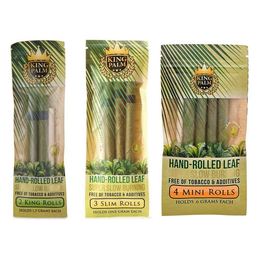 KING PALMVARIETY BUNDLE Natural Palm Leaf Rolls (Mini 4pk, Slim 3pk, King 2pk - 9 Rolls Total)