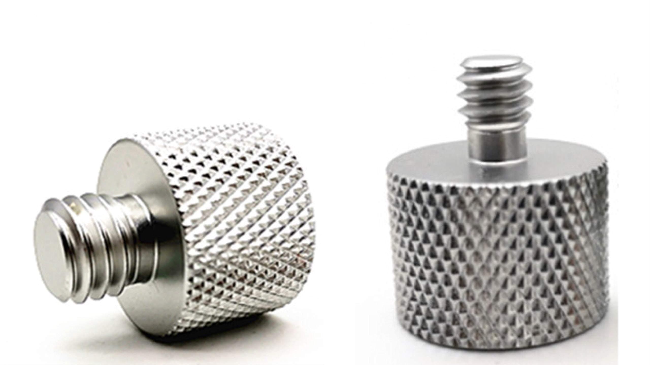 Donuts Mic Stand Adapter 5/8 to 3/8 and 5/8 to 1/4 Mic Thread Screw Adapter Combo Pack For Microphone Mounts and Stands 2 Pack