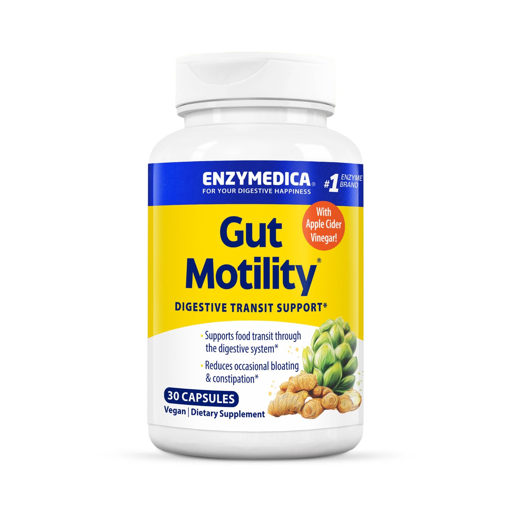 Enzymedica, Gut Motility, Digestive Transport Support, 30 Count