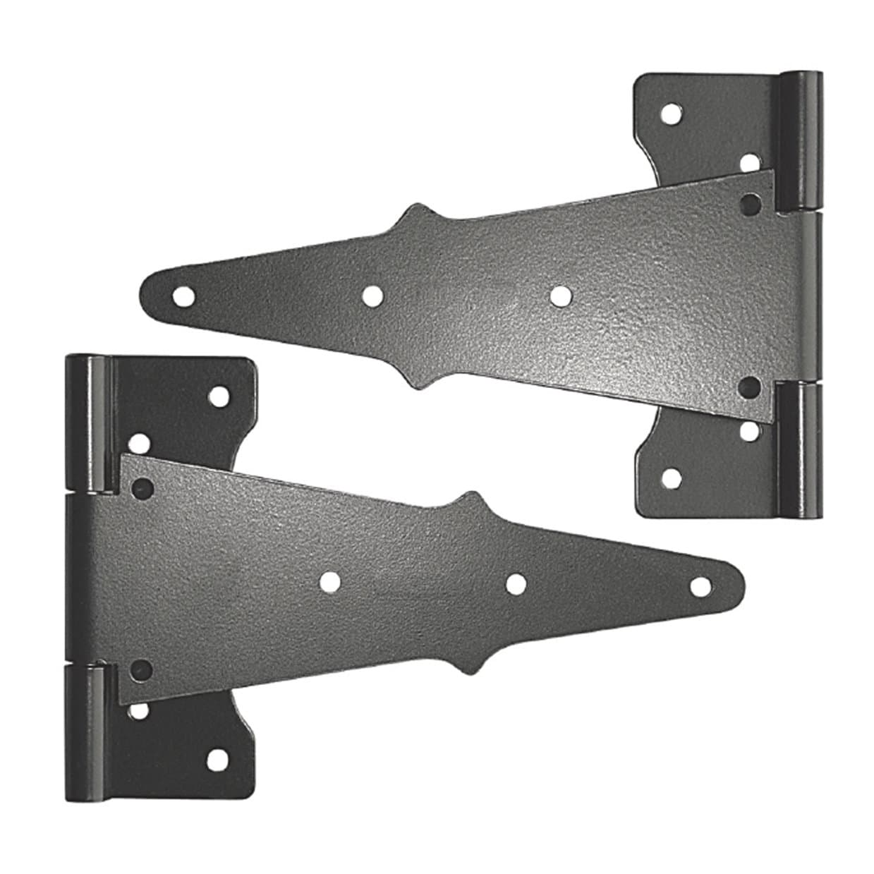 Nuvo IronTH8BLK Black Galvanized Steel 8" Tee (2 pcs) Hardware Gate Hinge