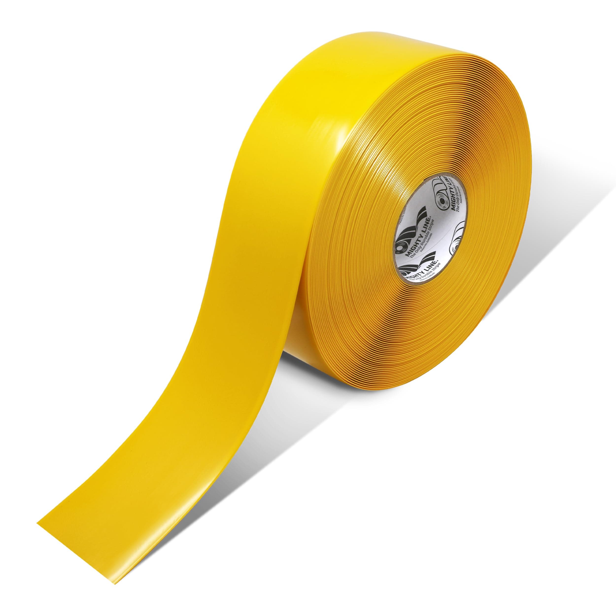 Mighty Line Solid Color 5S Floor Marking Tape for Industrial, Caution, Warning, Safety, Warehouse, Gym, Dance Floor, Line Set Marker, Flooring, Heavy-Duty Adhesive, 3 inch Wide, 100' Roll, Yellow