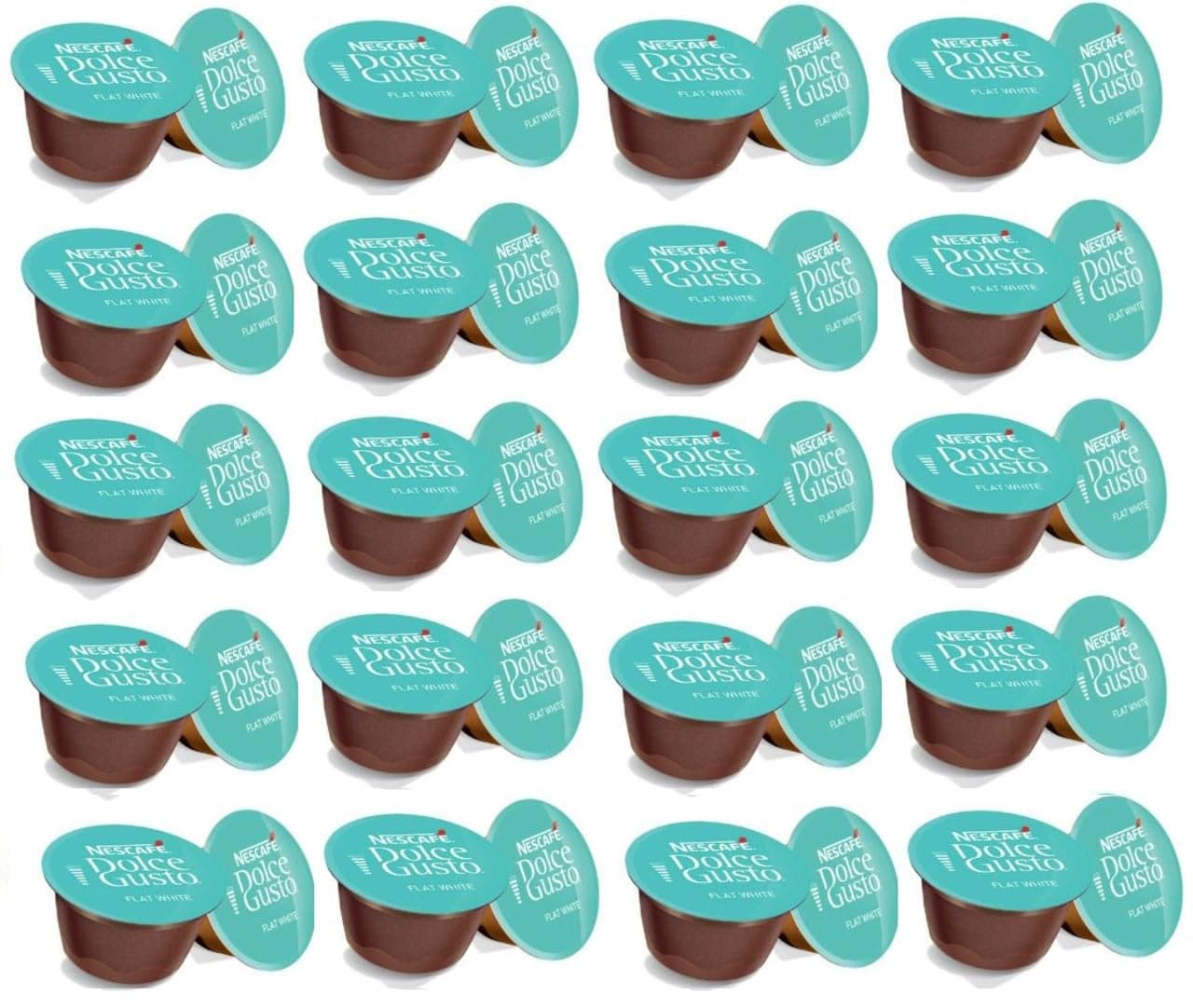 E.U. Xtores 100 x Dolce Gusto Flat White Pods 100 Capsules, 100 Drinks