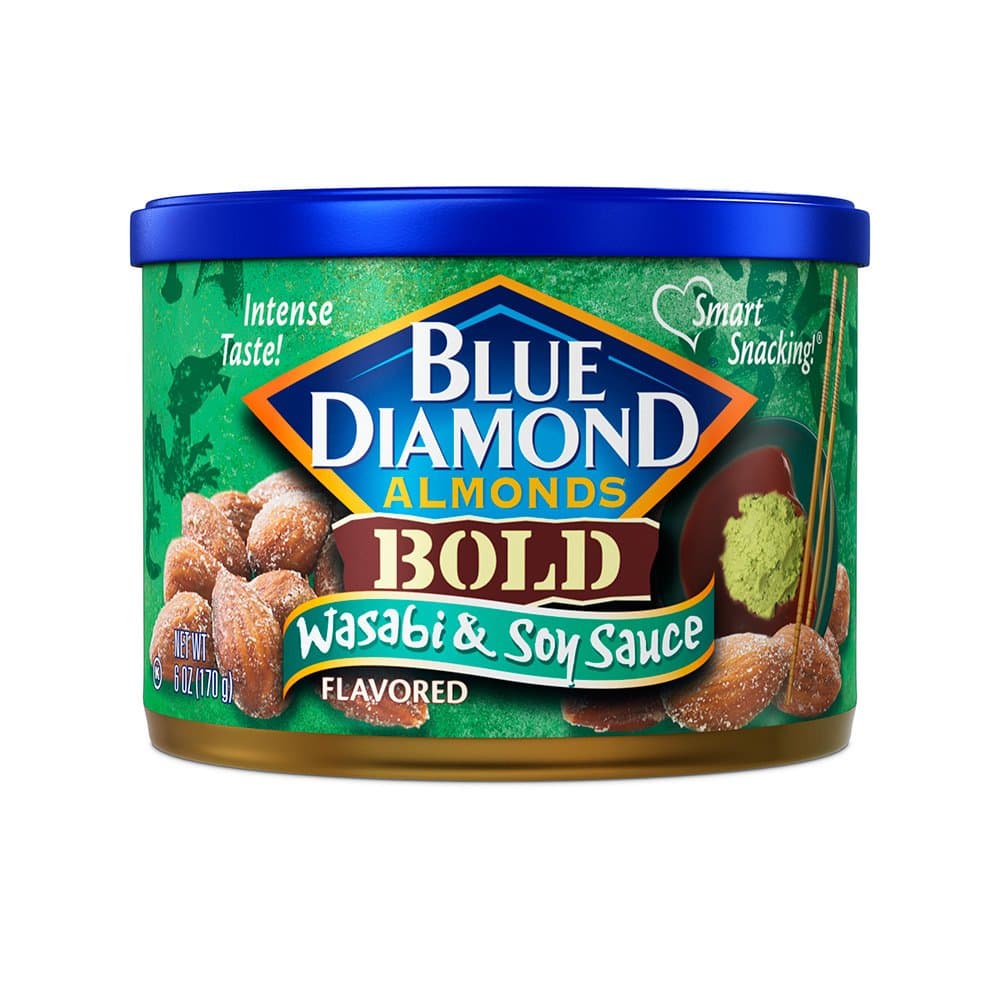 Blue Diamond Almonds, Bold Wasabi & Soy Sauce, 6 Oz