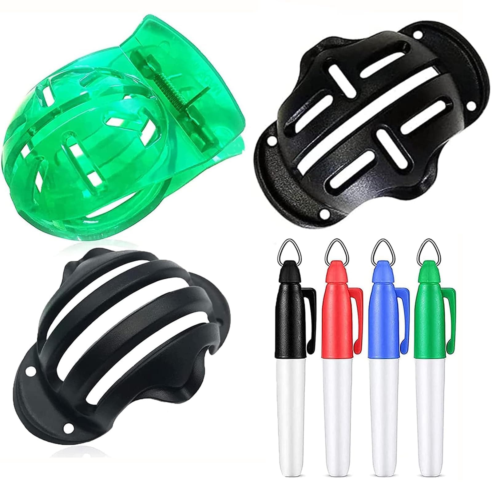 Golf Ball Markers, Golf Ball Line Drawing Marking Alignment Kits Golf Ball Marker Pens, Golf Ball Alignment Tool Liner Ball Marking Clip On Par Ball Marker Alignment