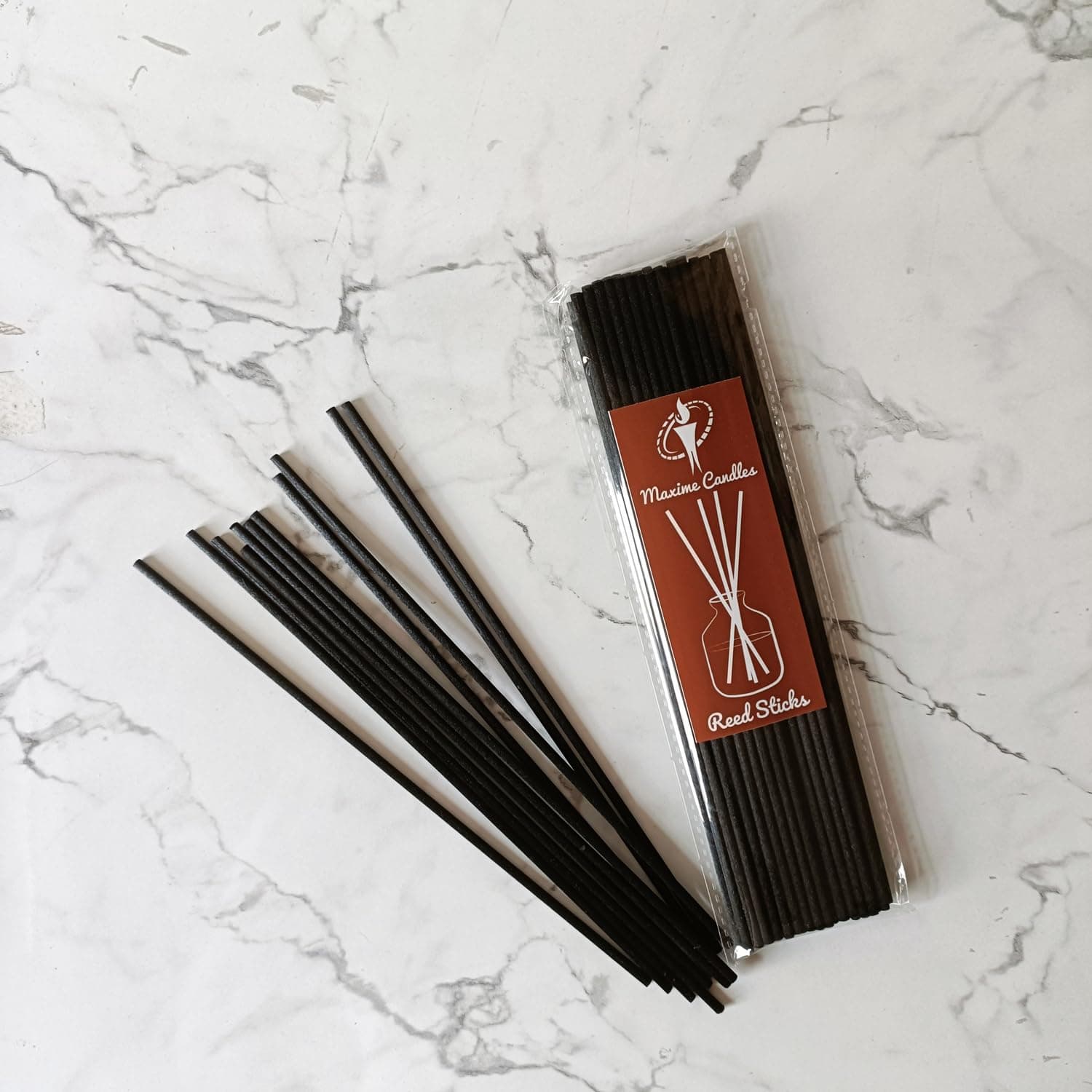 Reed Diffuser Sticks, 8 Inch Black Fiber Sticks Aroma Diffuser Sticks Refill for Aroma Fragrance (25)