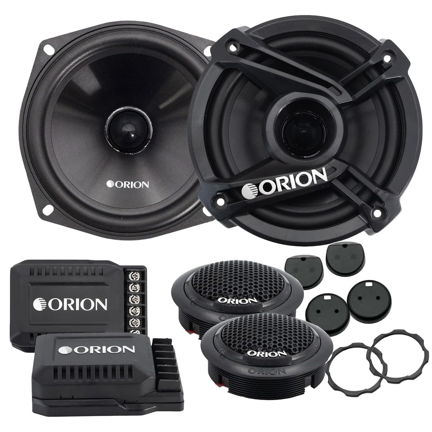 Cobalt Series CB525C 2-Way Car Audio Component System - 5.25” Speakers, Full Range, Enhanced Bass, 240W, 4 Ohms, Easy Installation, 1” Silk Dome Tweeter, External Passive Crossover (Pair)