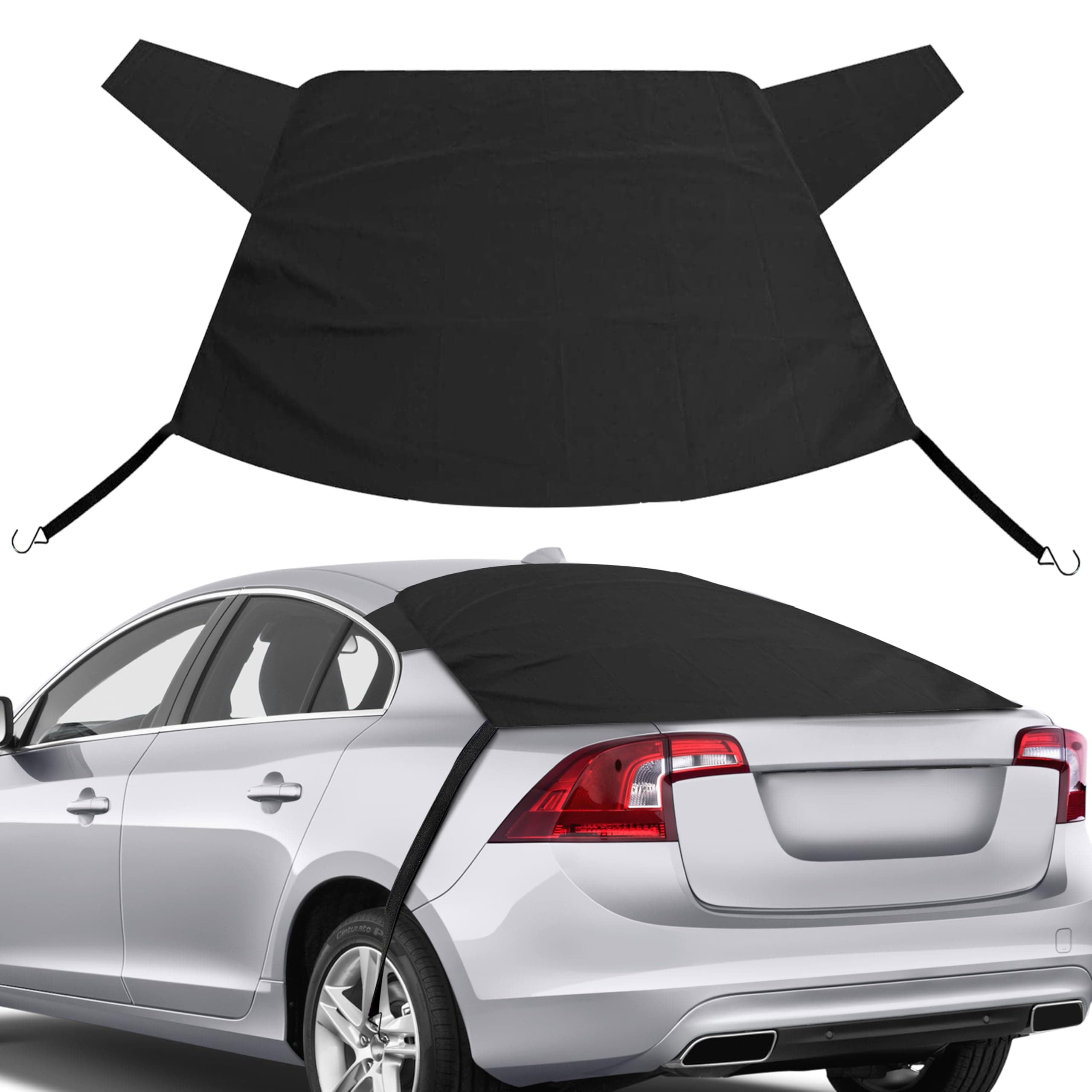 EcoNour Rear Windshield Cover for Ice and Snow | Car Back Window Snow & Frost Cover | Complete Protection from Snow and Other Winter Debris | Winter Car Accessories for Sedan, SUV & Van | Medium