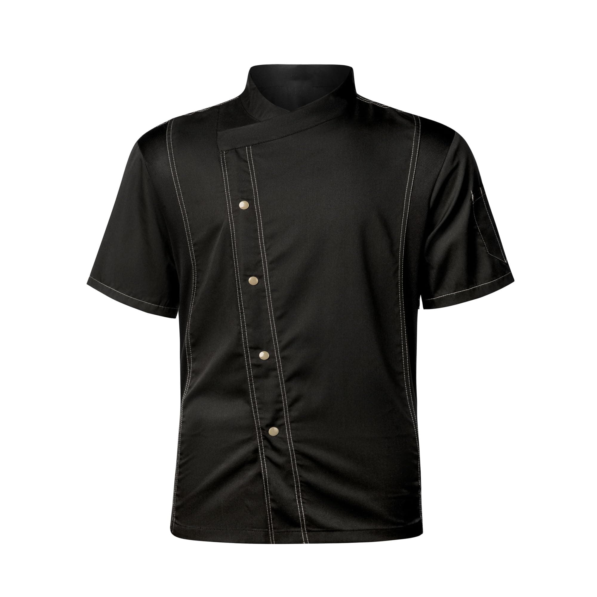 Unisex Chef Coat for Men Women Short Sleeves Solid Chef Jacket Hotel Restaurant Work Shirt Uniform