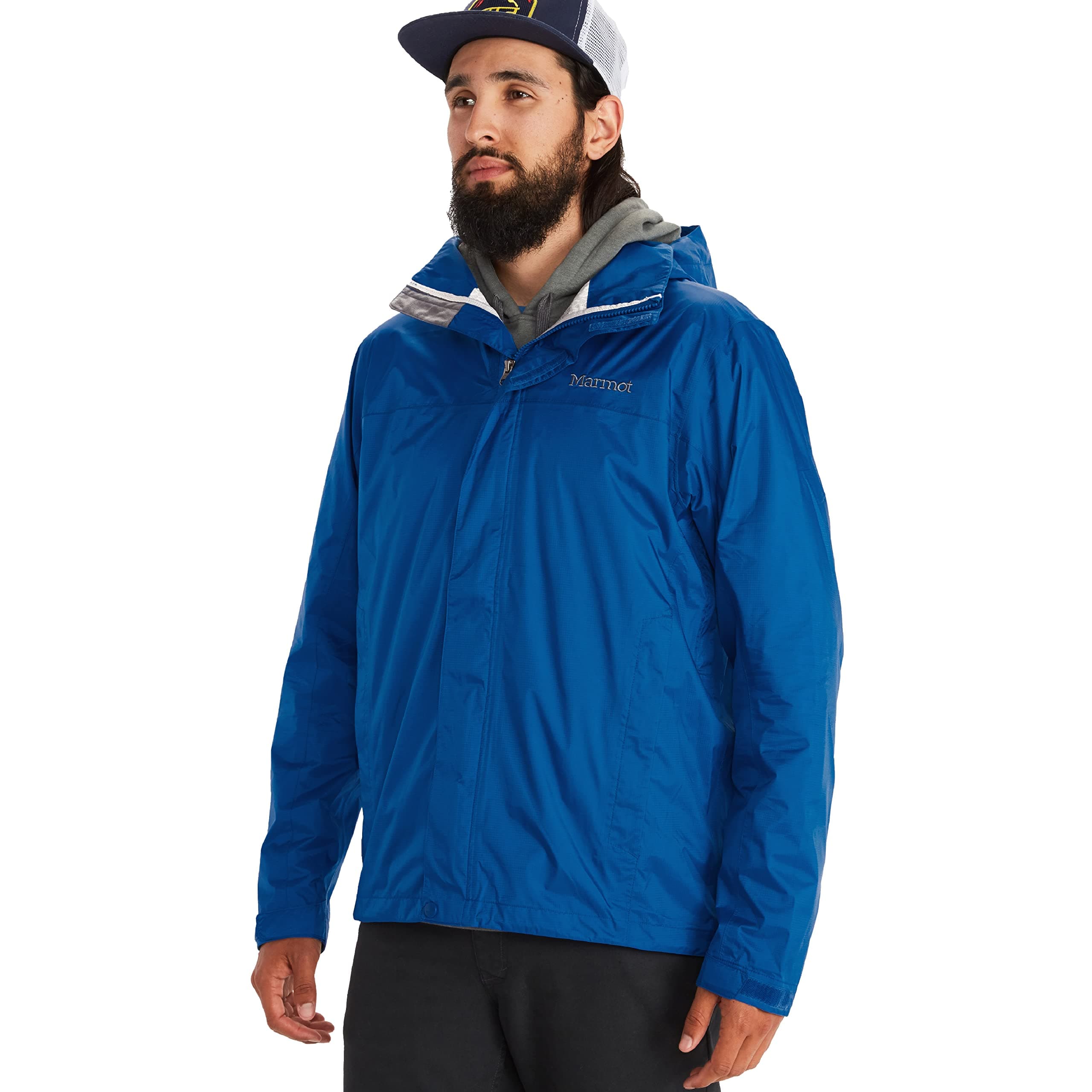 MARMOT Men’s PreCip Jacket | Lightweight, Waterproof, Blue Sapphire, Medium
