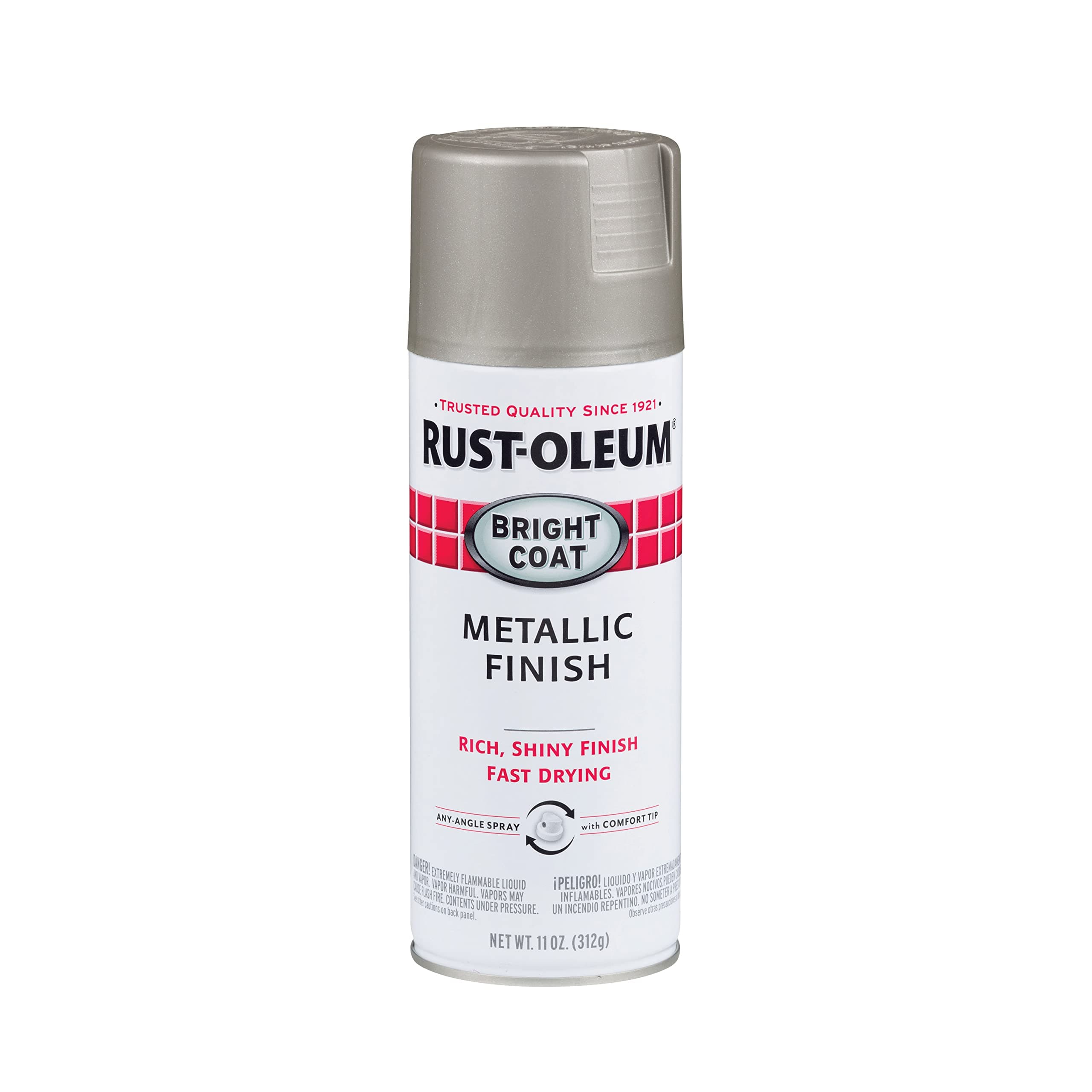 7715830 Stops Rust Bright Coat Metallic Spray Paint, 11 Oz, Aluminum
