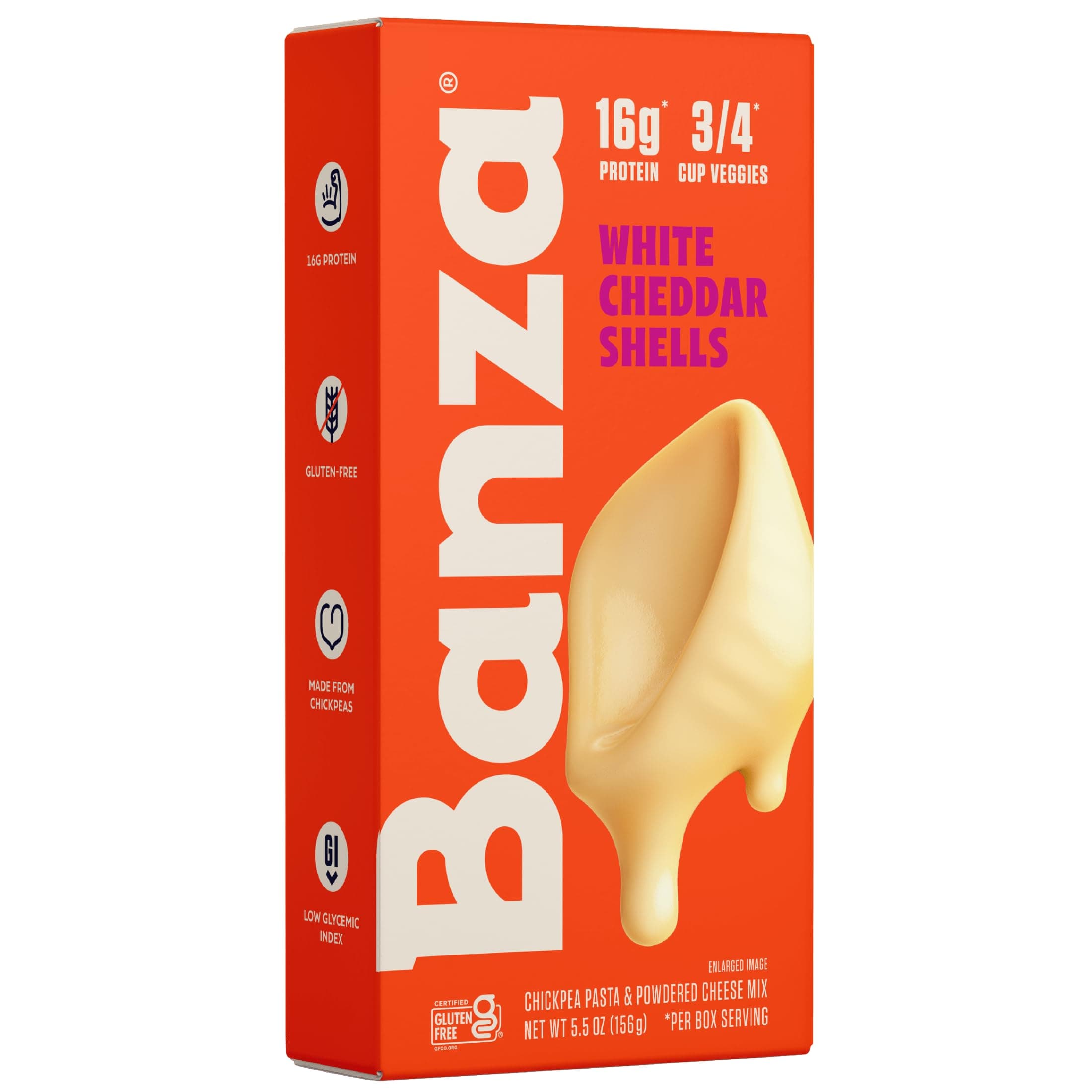 BANZA Chickpea Shells & White Cheddar Cheese, 5.5 OZ