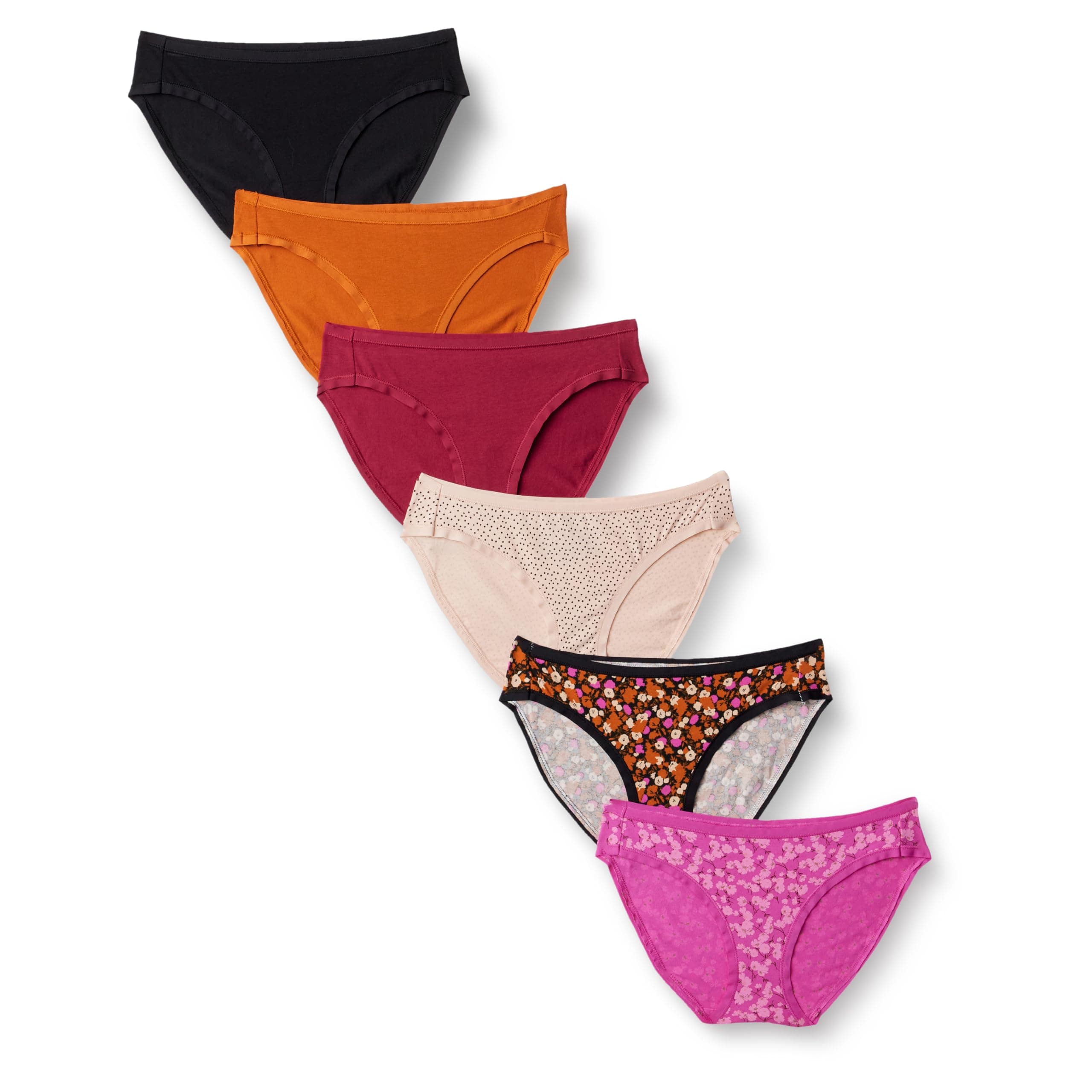 Women's Breathable Cotton Bikini Brief Underwear with Full Coverage, Multipacks