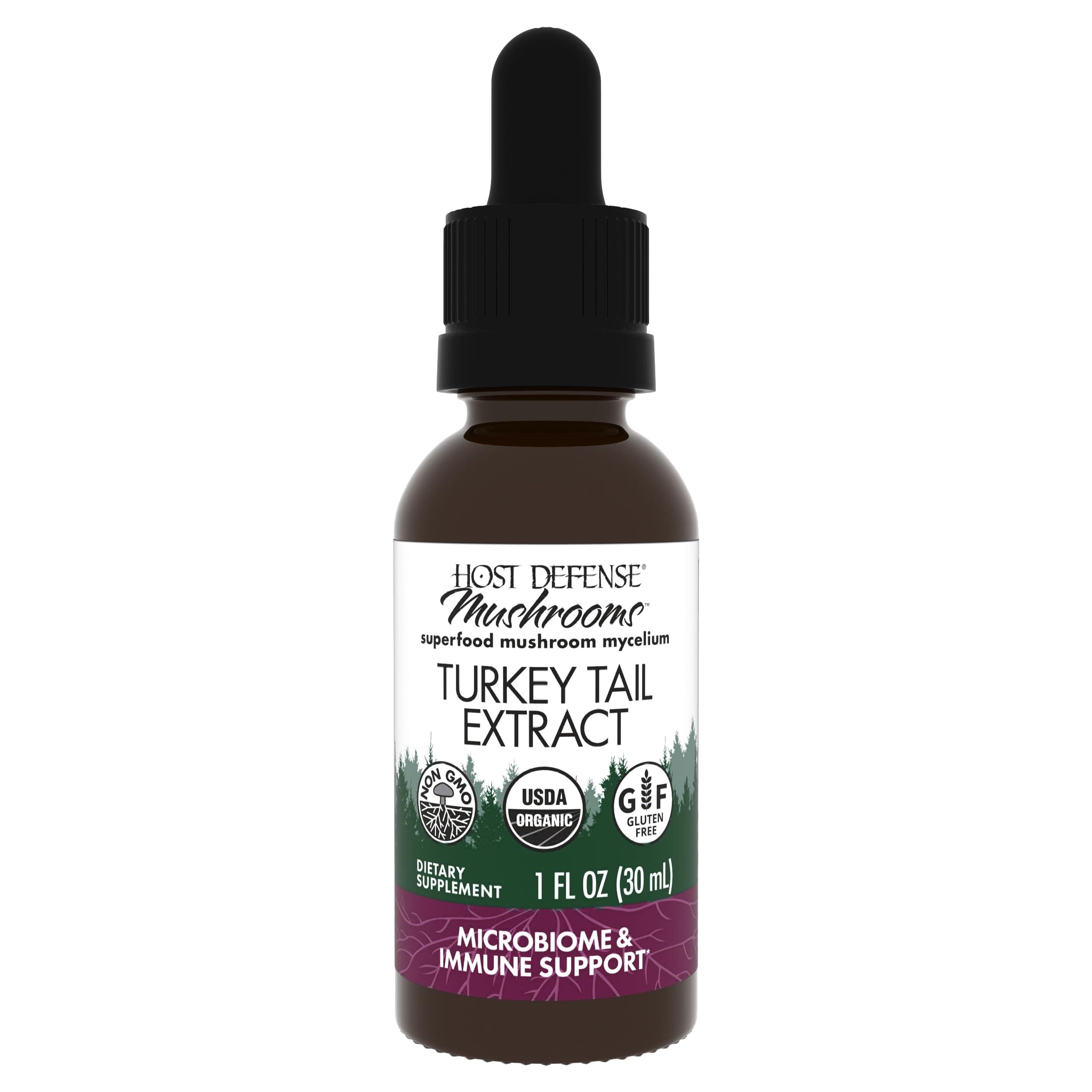 Turkey Tail Extract - Digestive Health & Immune Response Support Supplement - Mushroom Supplement for Gastrointestinal & Gut Microbiome Support - 1 fl oz (30 Servings)*