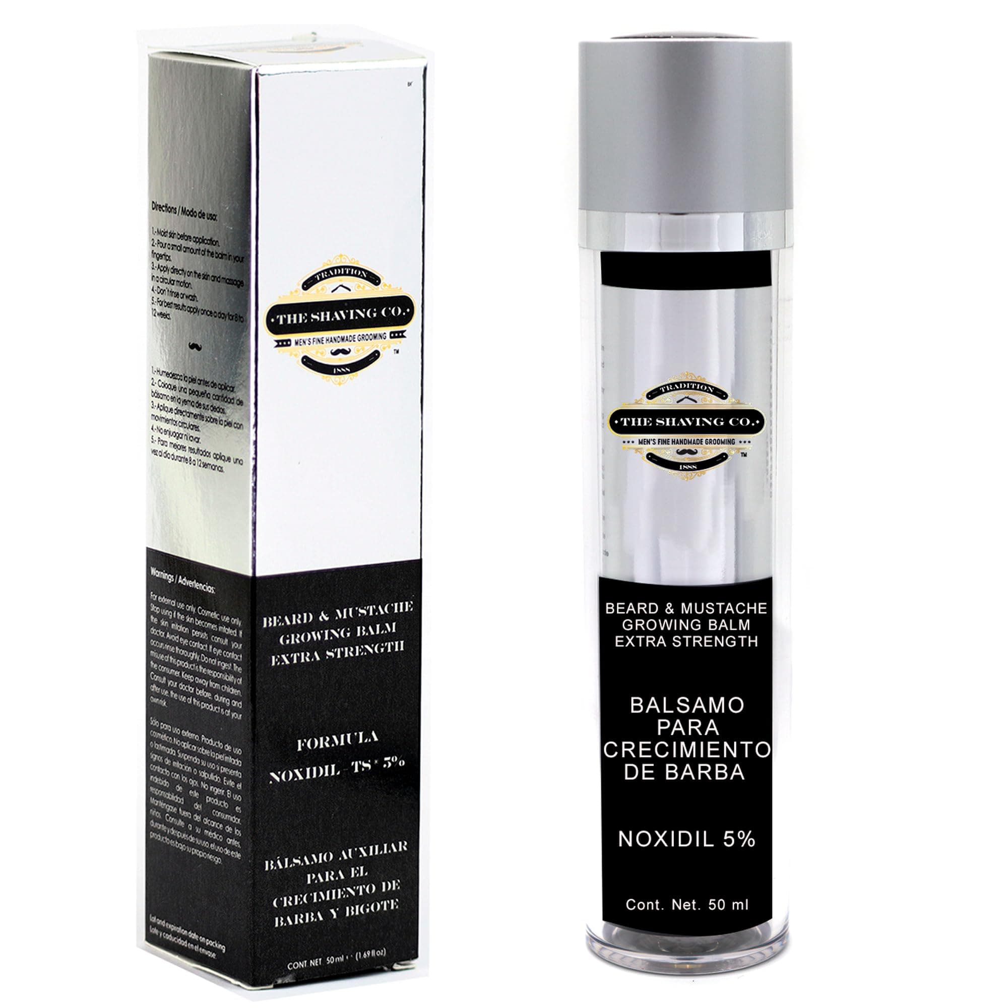 The Shaving Co. Beard and Mustache Growing Balm FORMULA NOXIDIL - TS 1.69oz/50ml