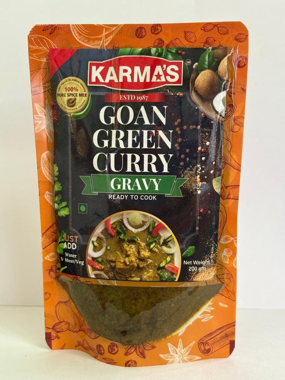 - Goan Green Curry Gravy 200 grms (pack Of2)