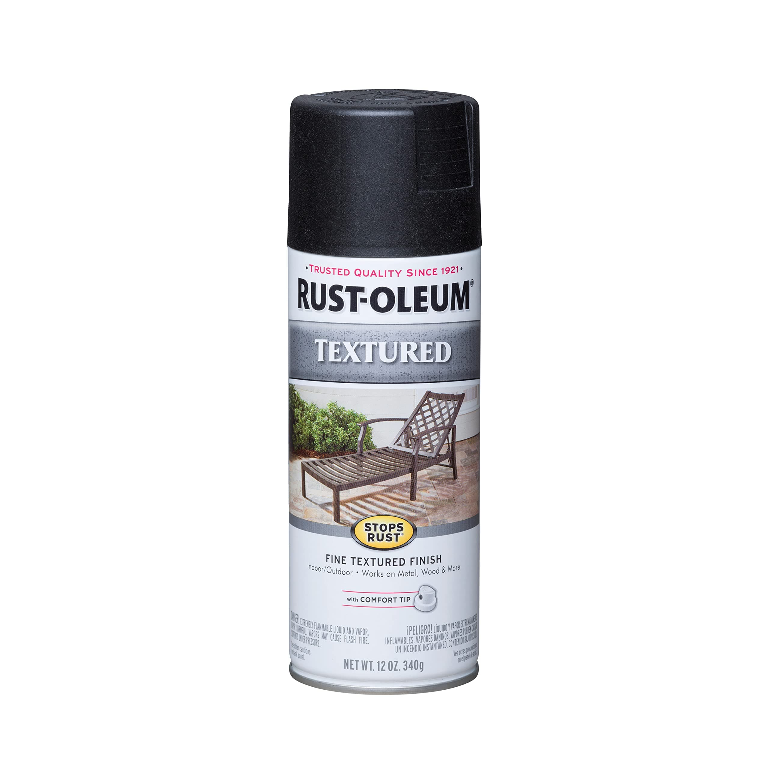 7220830 Stops Rust Textured Finish Spray Paint (BLACK - 340 grams/can)