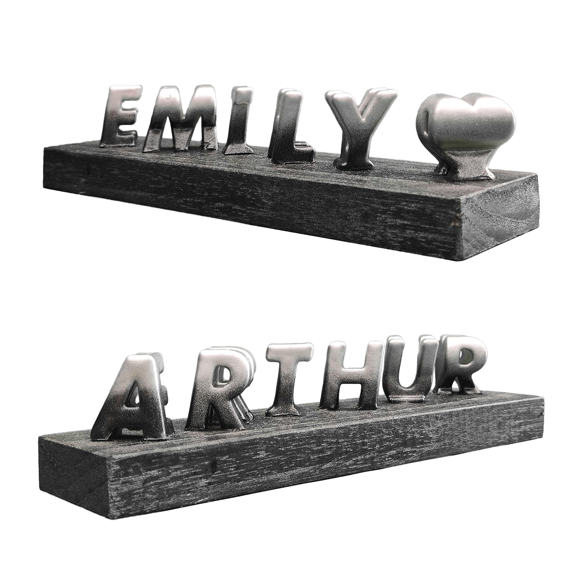 Personalized 3D Flip Name / 3D Name Art Personalized Gift for Husband Wife Boyfriend Girlfriend, Anniversary, Birthday, Couple Name (Black & White.)