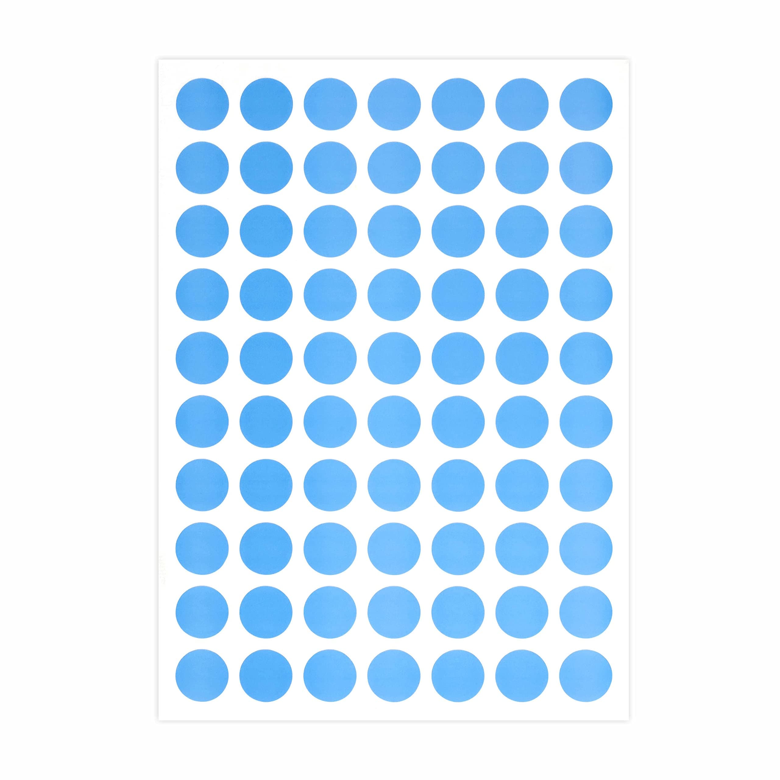 PARLAIM 1050 PCS 3/4 Inch Light Blue Dot Stickers, 15 Sheets, 0.75" Round Color Coding Circle Sticker Labels
