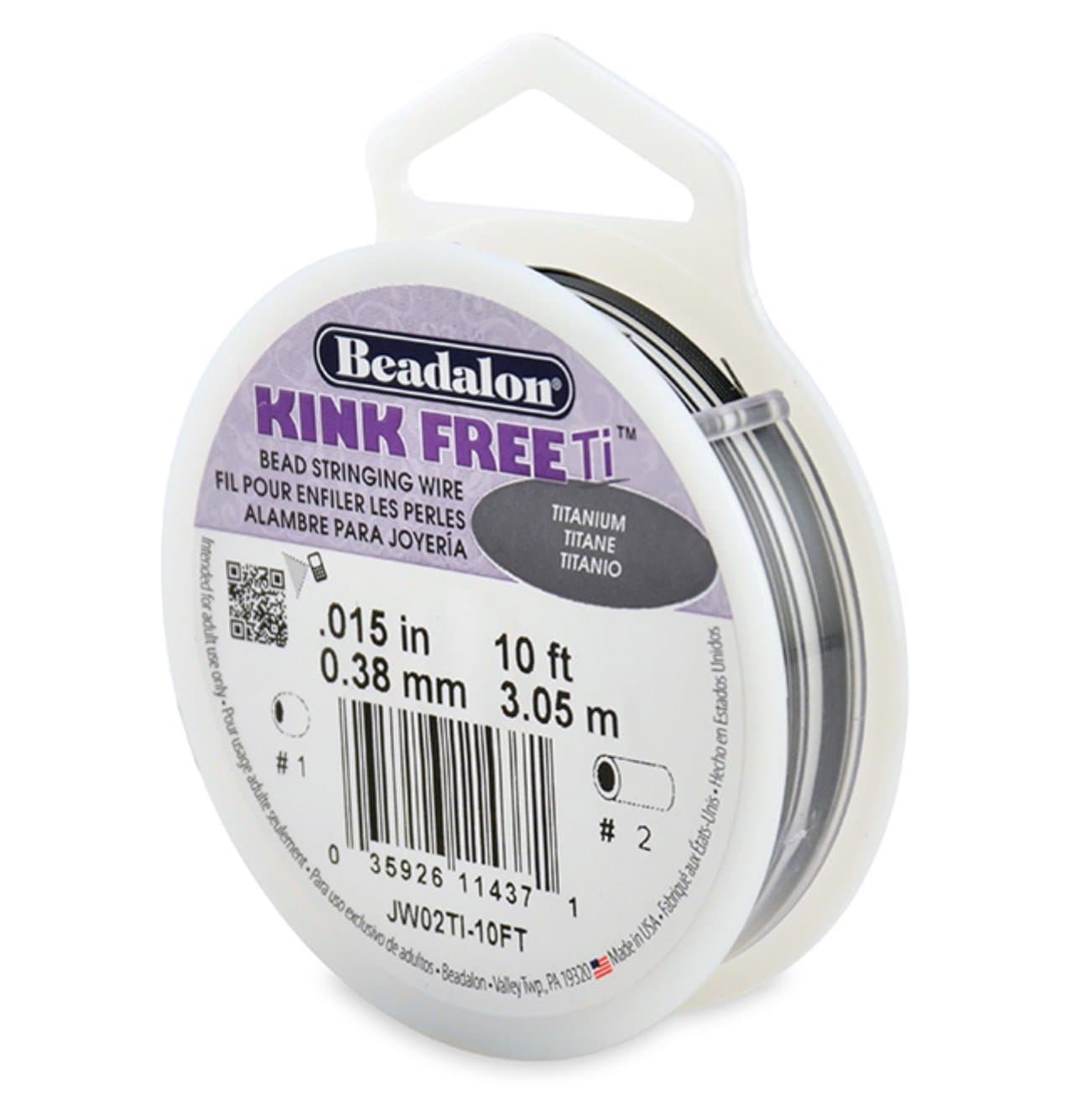 Beadalon Kink Free Ti Titanium Wire 10 ft. spool