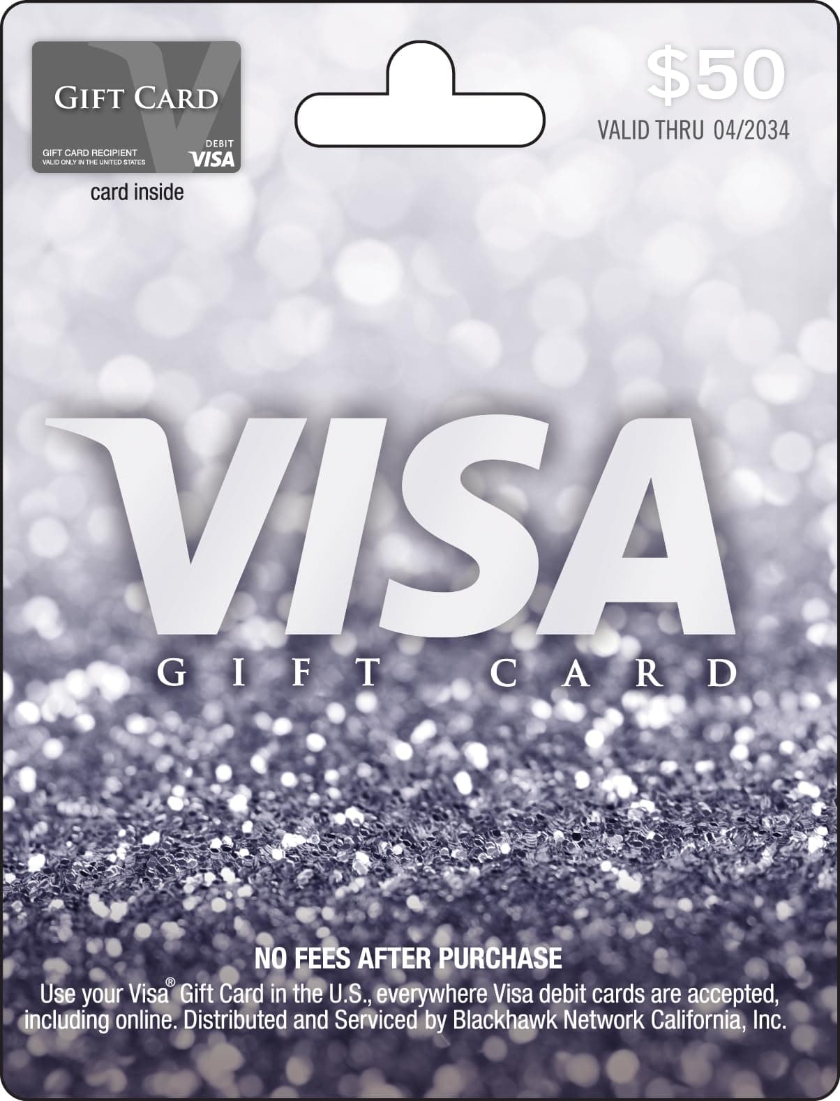 Visa Physical Gift Card $50 (plus $4.95 Purchase Fee)