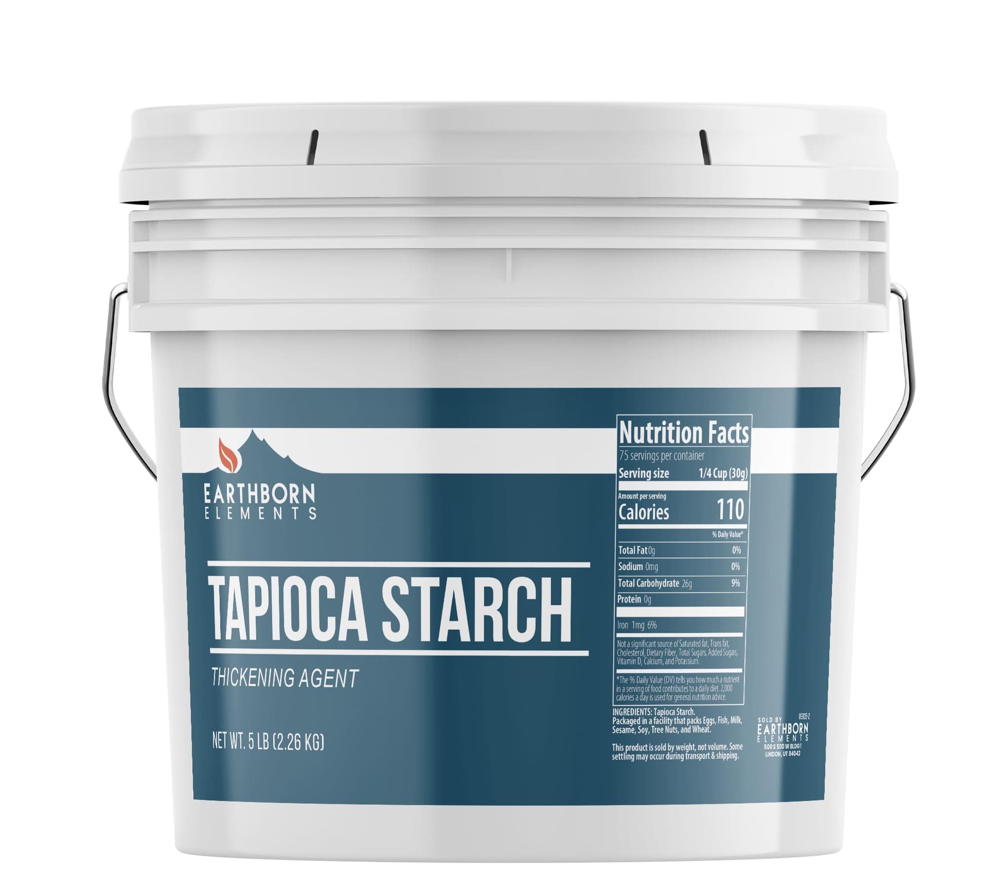 Earthborn Elements Tapioca Starch (1 Gallon), Thickener For Soups, Stews, & Gravies