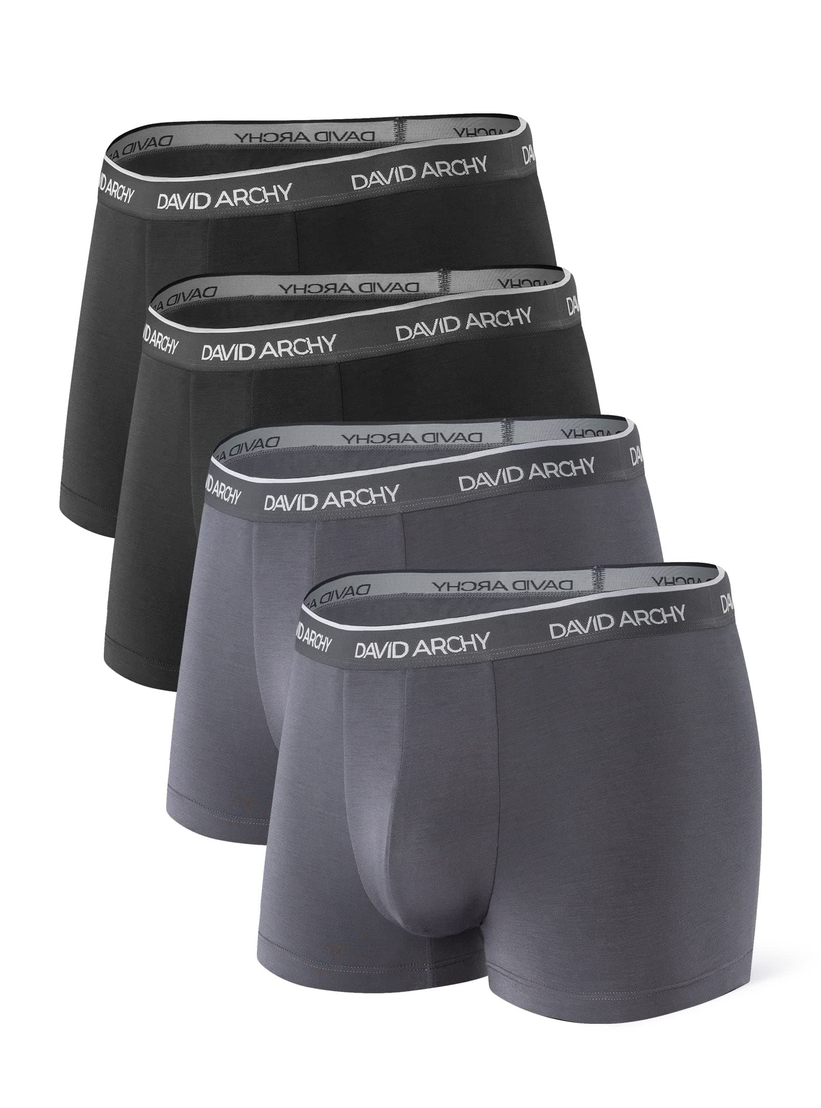 DA Men's 4 Pack Bamboo Fibre Light Weight Trunks